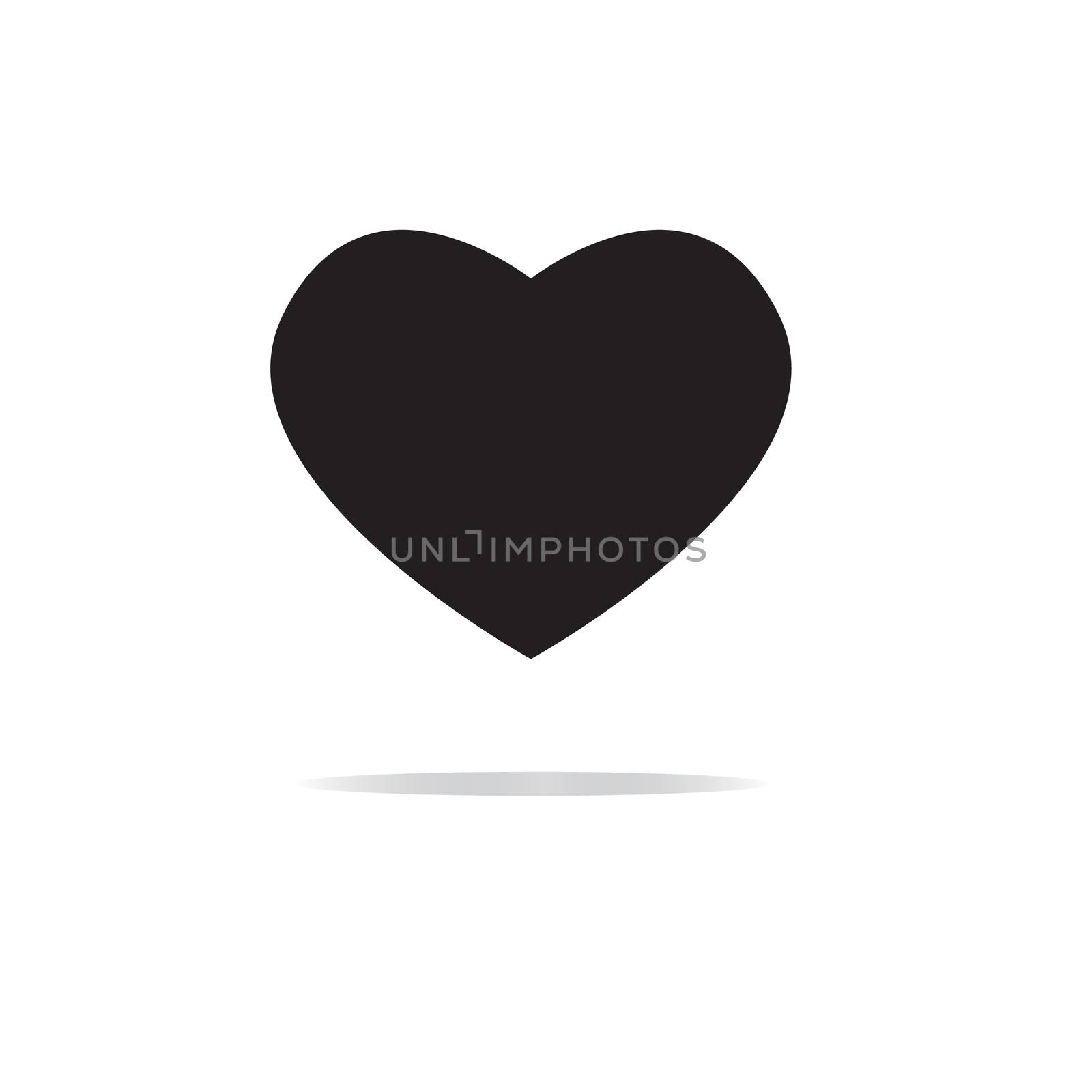 heart icon on white background. flat style. Valentine heart icon by suthee