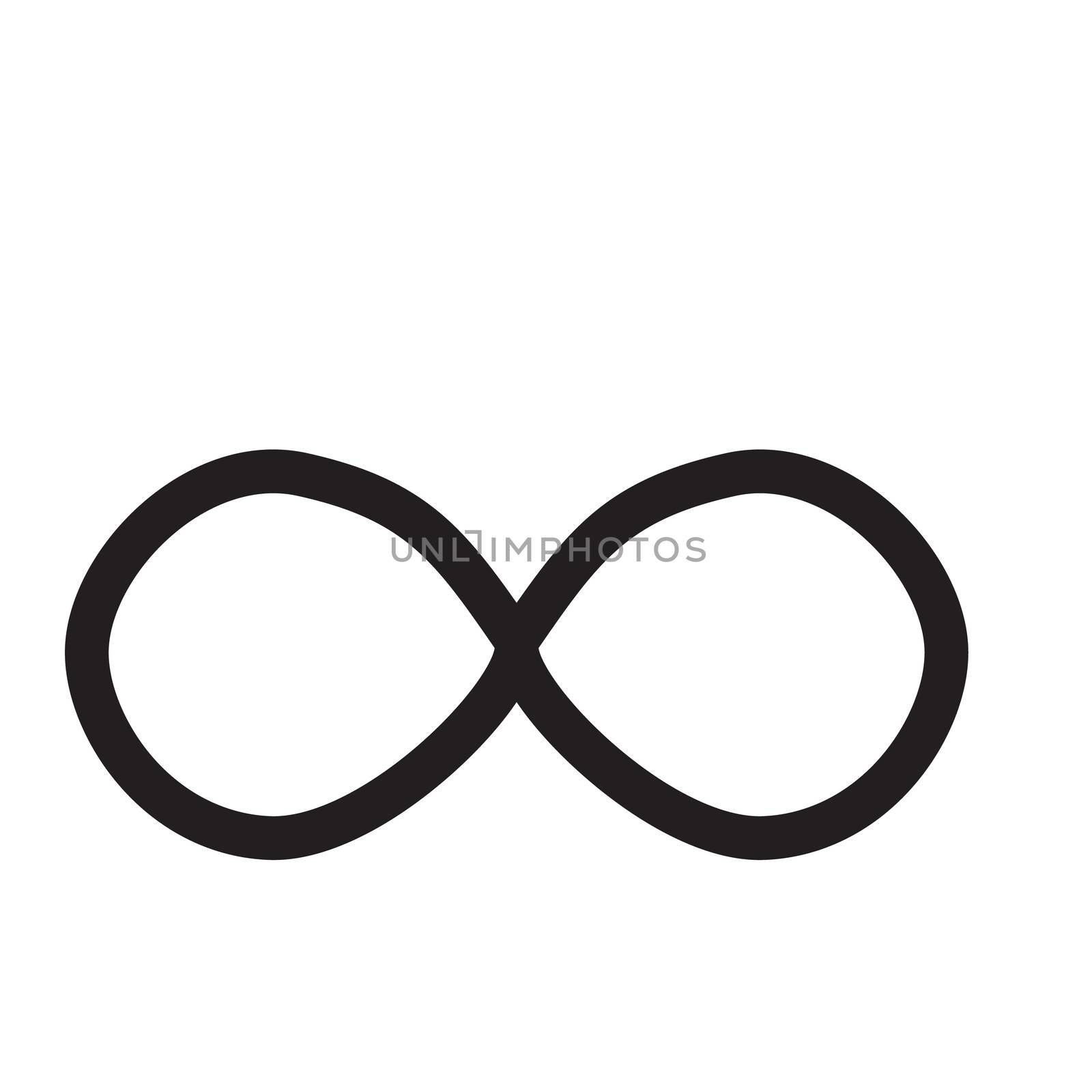 Infinity symbol Isolated on White Background. Limitless sign. infinity icon for your web site design, logo, app, UI. flat style. infinity symbol