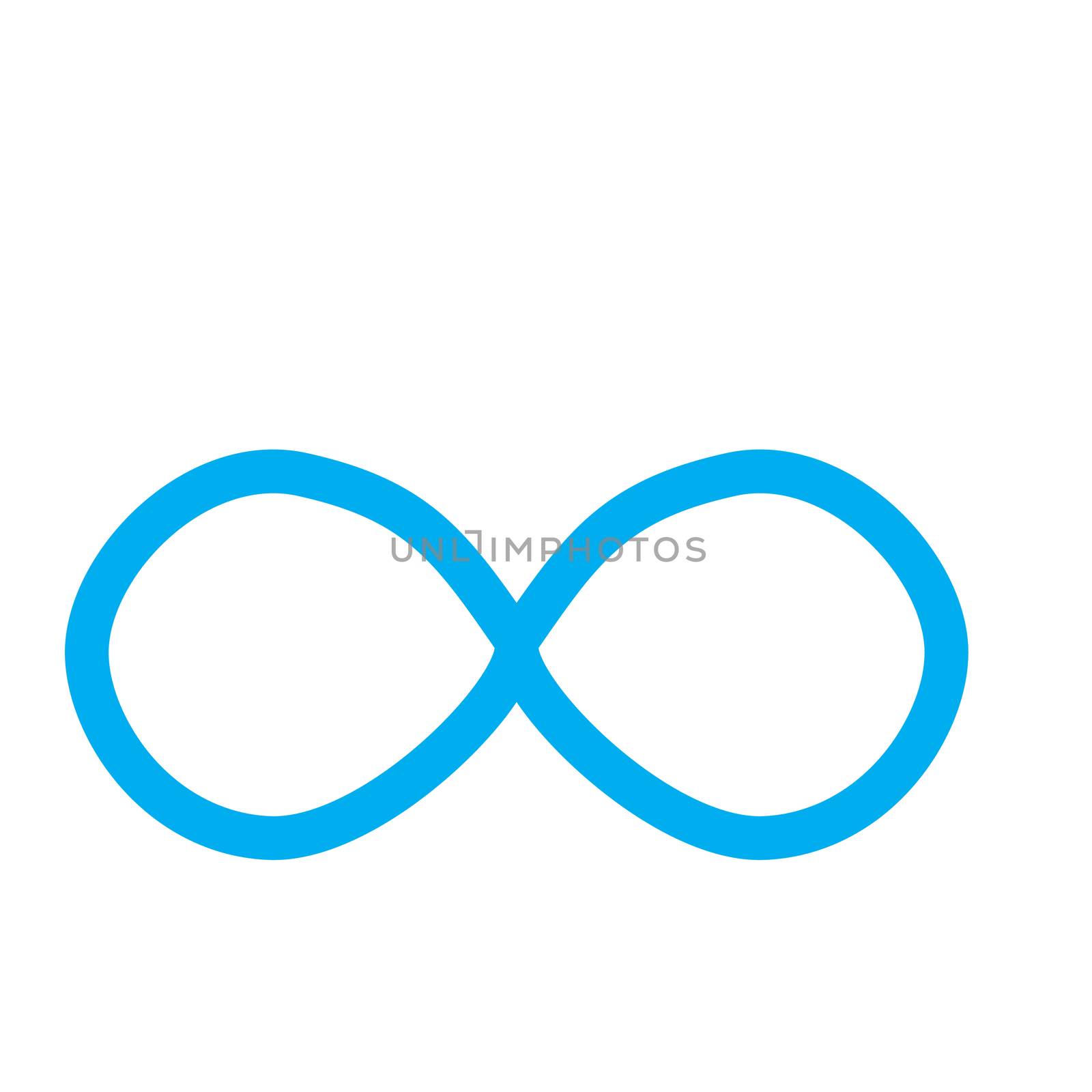 Infinity symbol Isolated on White Background. Limitless sign.