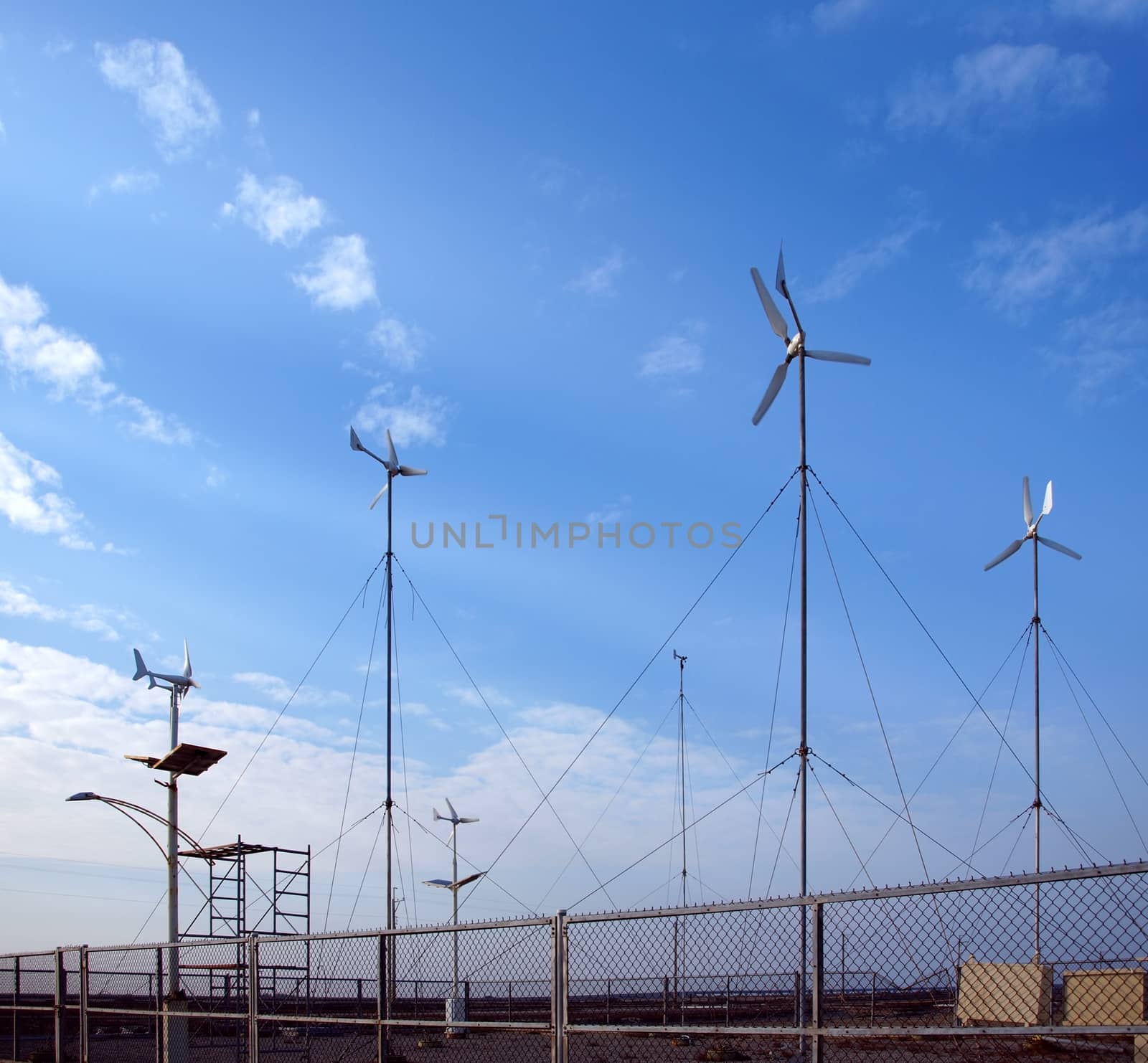 A number of anemometers to  collect data on wind speed and direction

