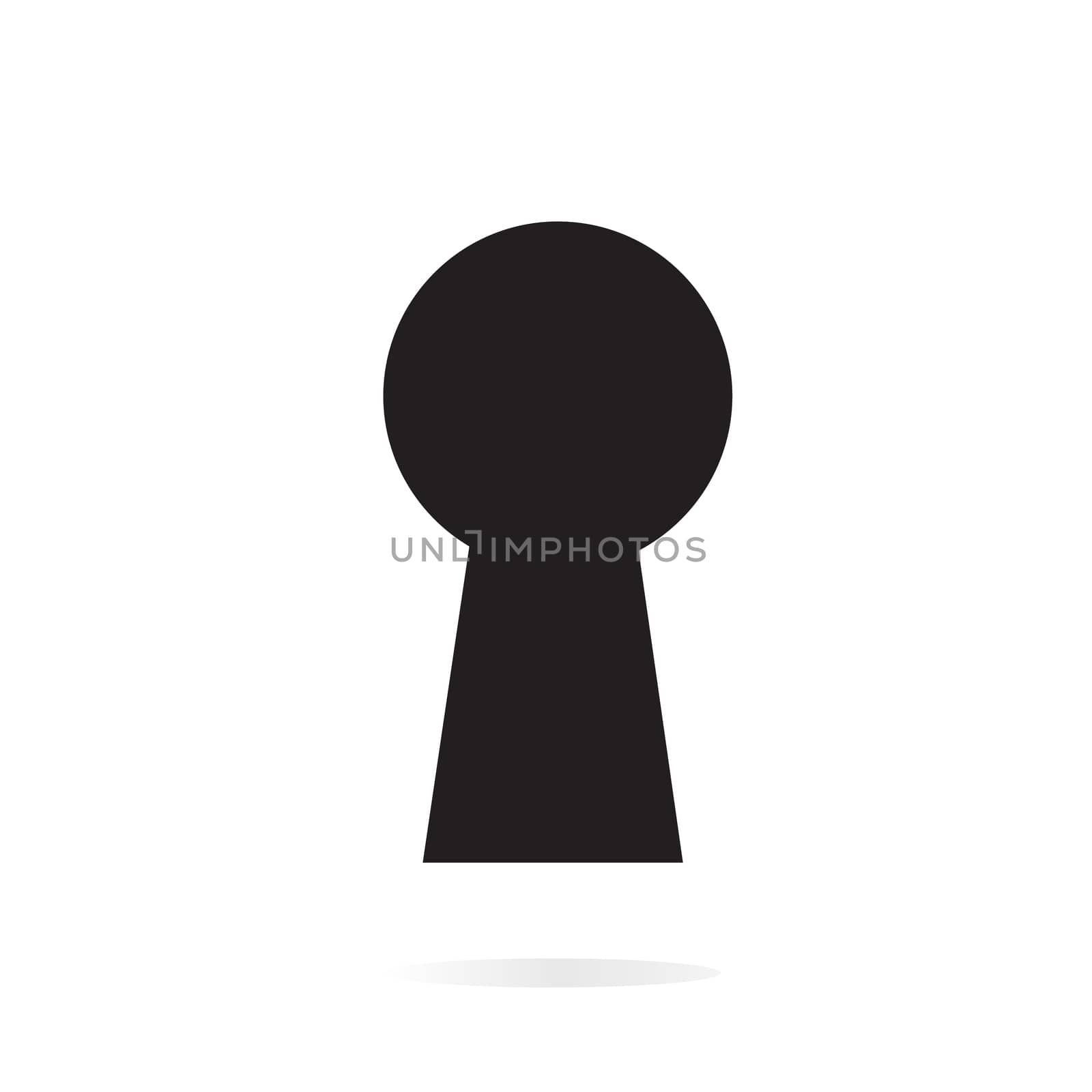 Keyhole Icon isolated on background. Modern flat pictogram, business, marketing, internet concept. 