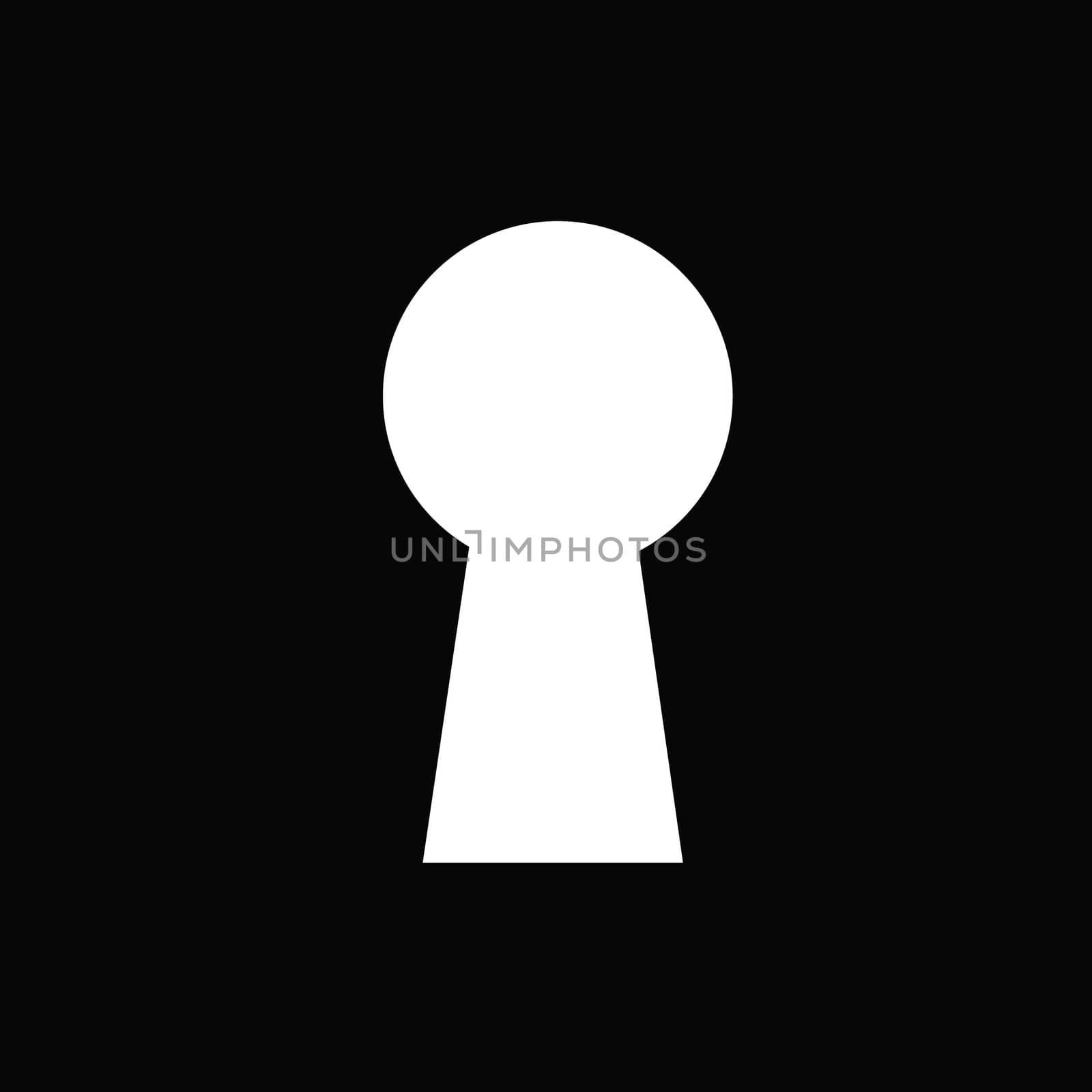 Keyhole Icon on black background. Modern flat pictogram, business, marketing, internet concept. 