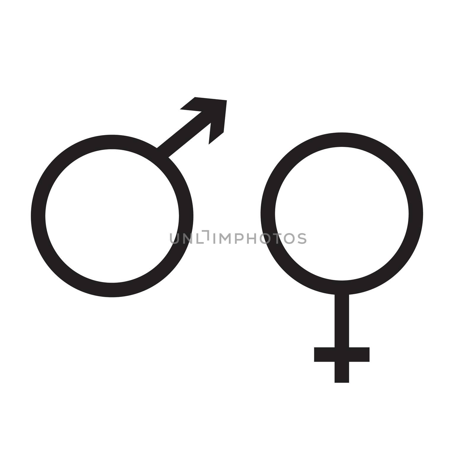 male and femeal icon on white background. male and femeal sign.  flat style.