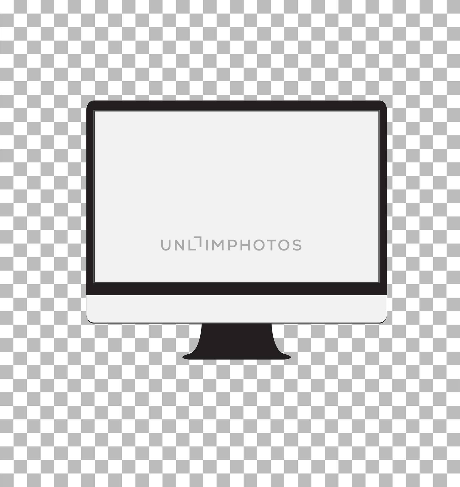 computer monitor isolated on white background. computer monitor sign. flat design style. 