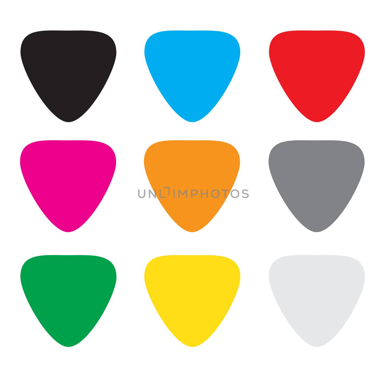 colorful guitar picks colorful guitar picks icon on white background. flat style. colorful guitar picks icon for your web site design, logo, app, UI. guitar picks sign.