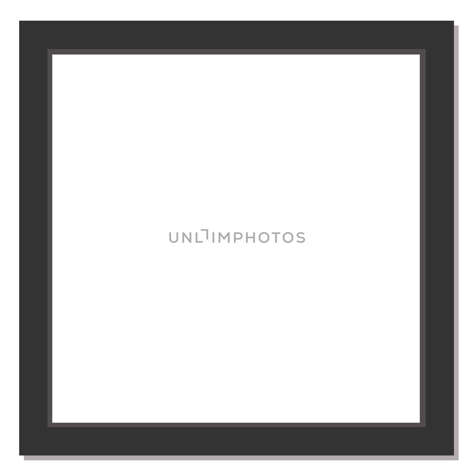 black square picture frame for photographs. photo frame icon for your web site design, logo, app, UI. photo frame symbol.