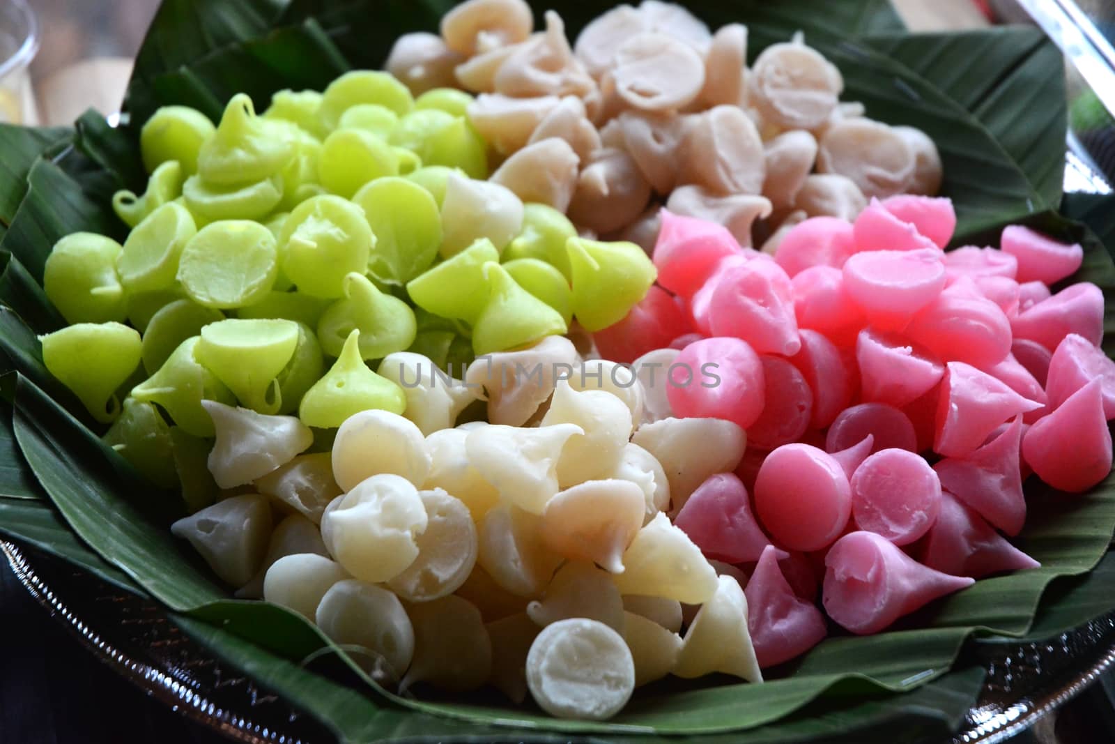 Aalaw thai candy dessert with filter effect retro vintage style