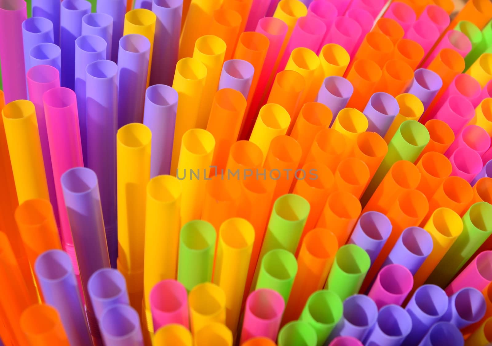 Colorful drinking straws