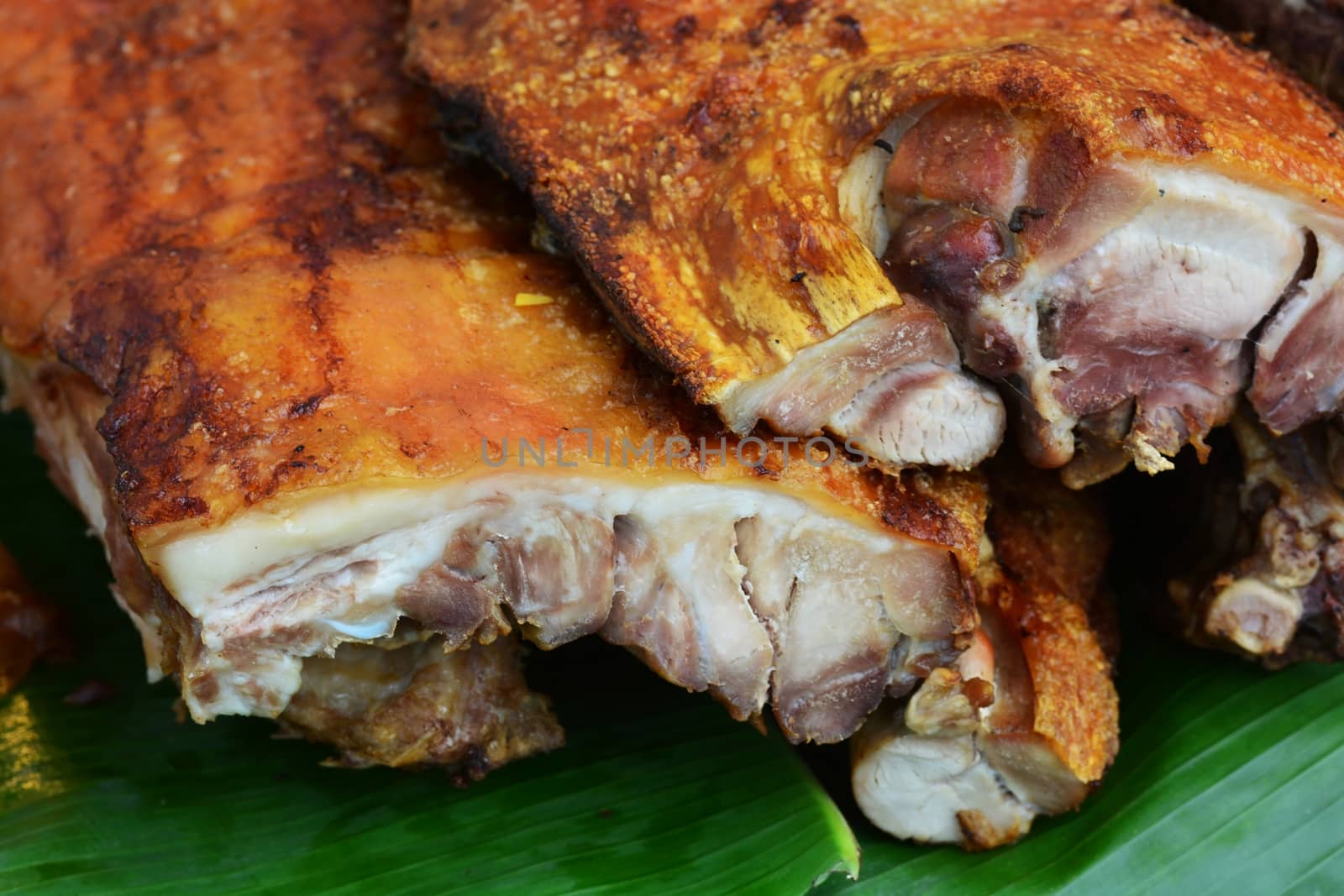 Close up of a roasted pork tenderloin