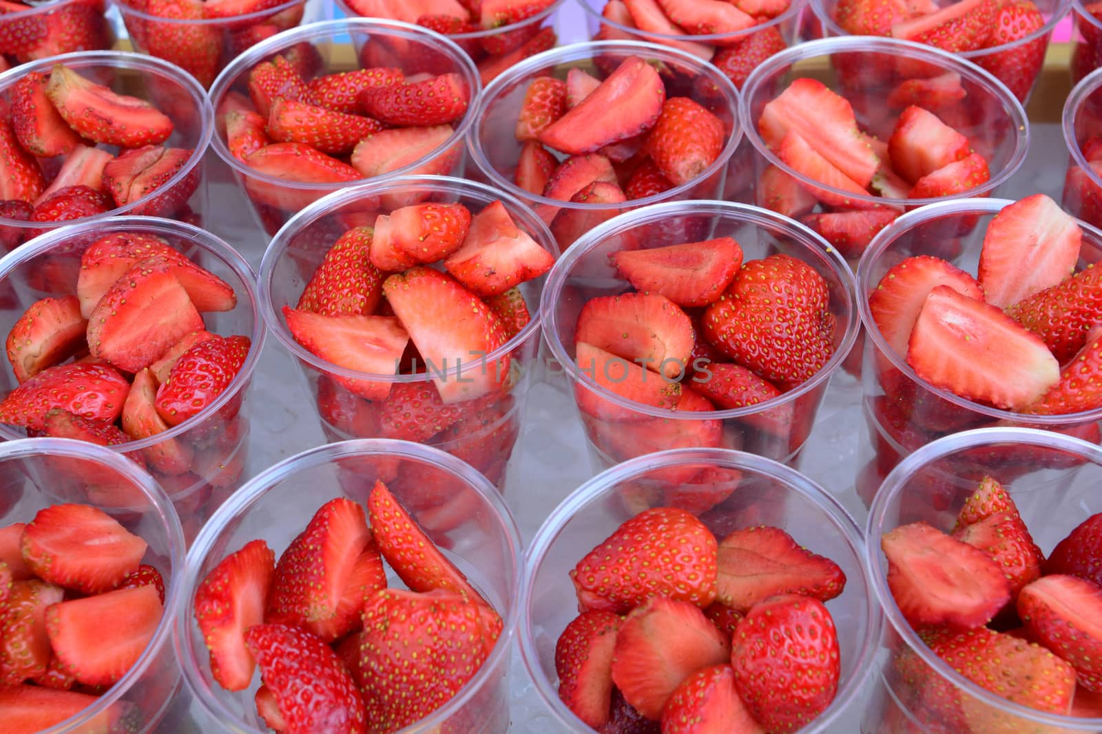 Glass of fresh fruit(Strawberry)