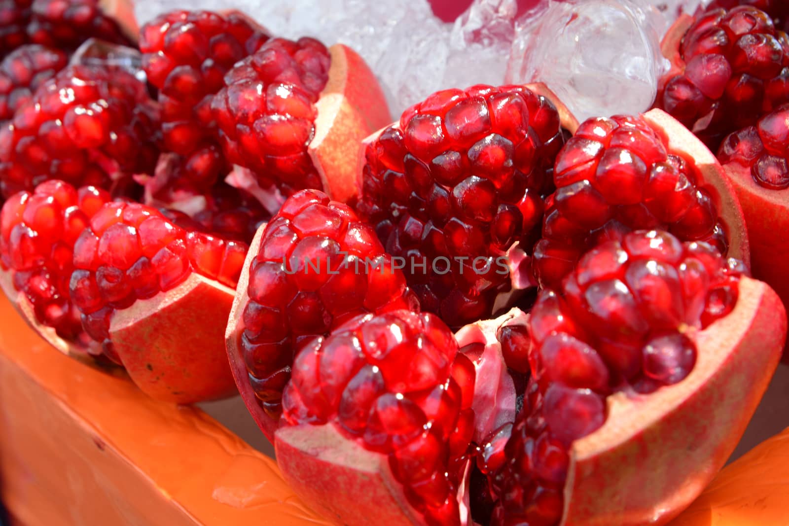 Pomegranate on ice