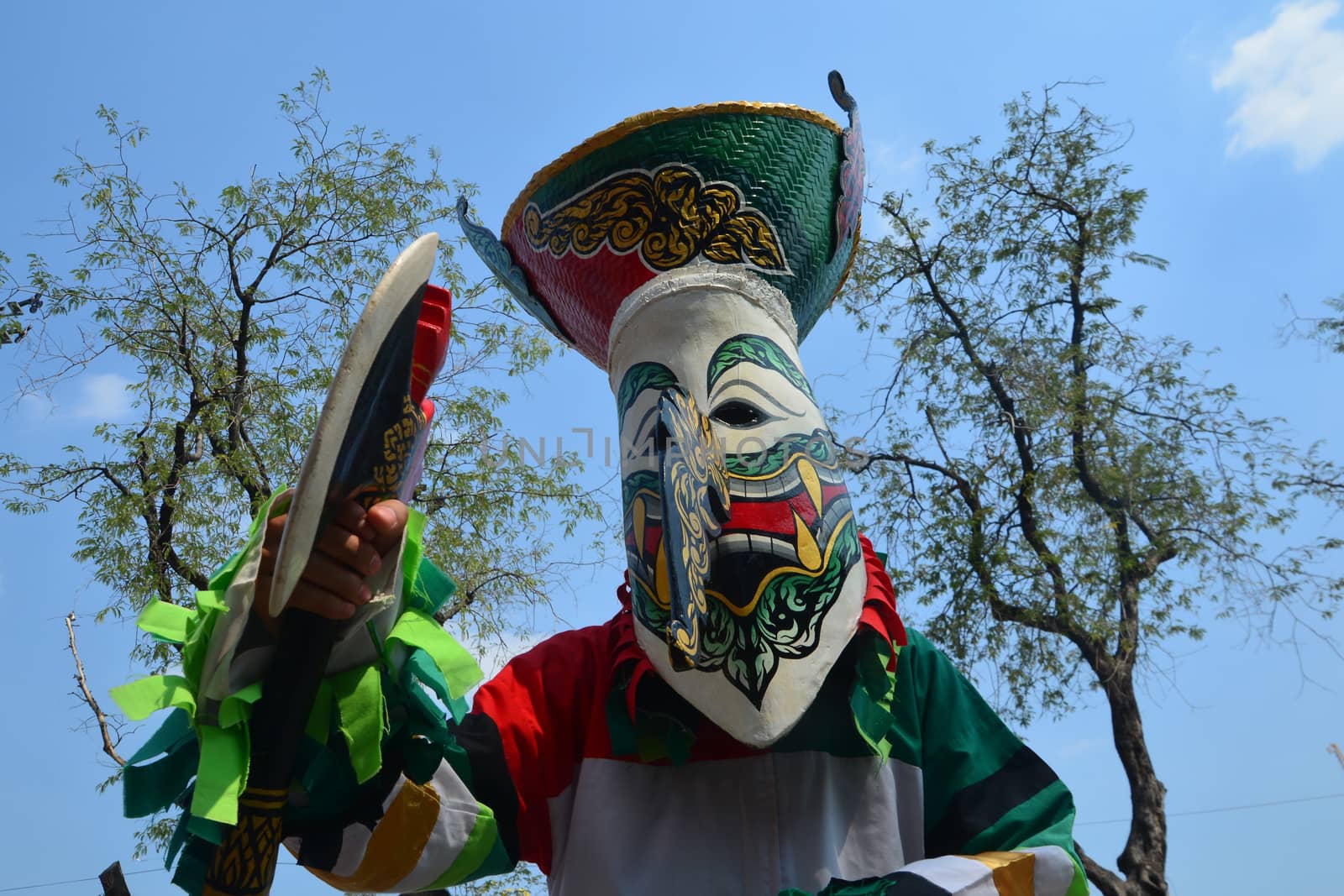 Phi Ta Khon is a type of masked procession celebrated on the first day of a three-day Buddhist merit-making holiday known in Thai as “Boon Pra Wate”. The annual festival takes place in July at a small town of Dan Sai in the northeastern province of Loei.