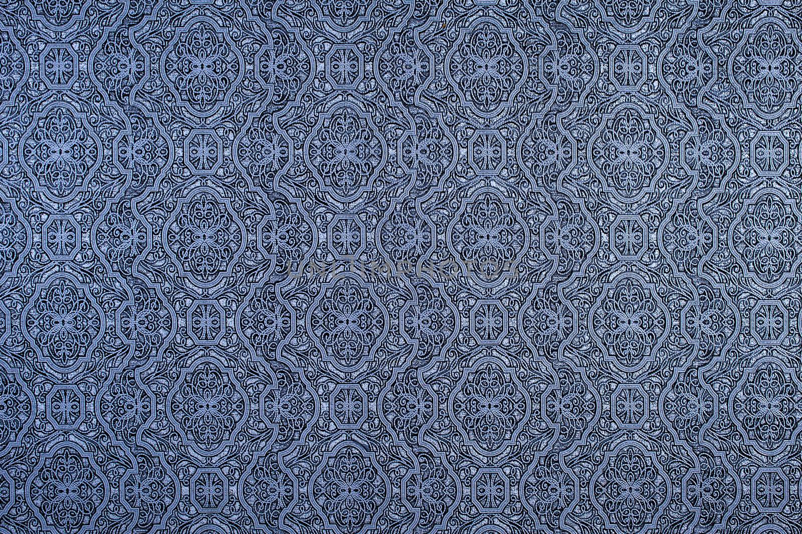 Seamless black and white damask wallpaper background pattern by chernobrovin