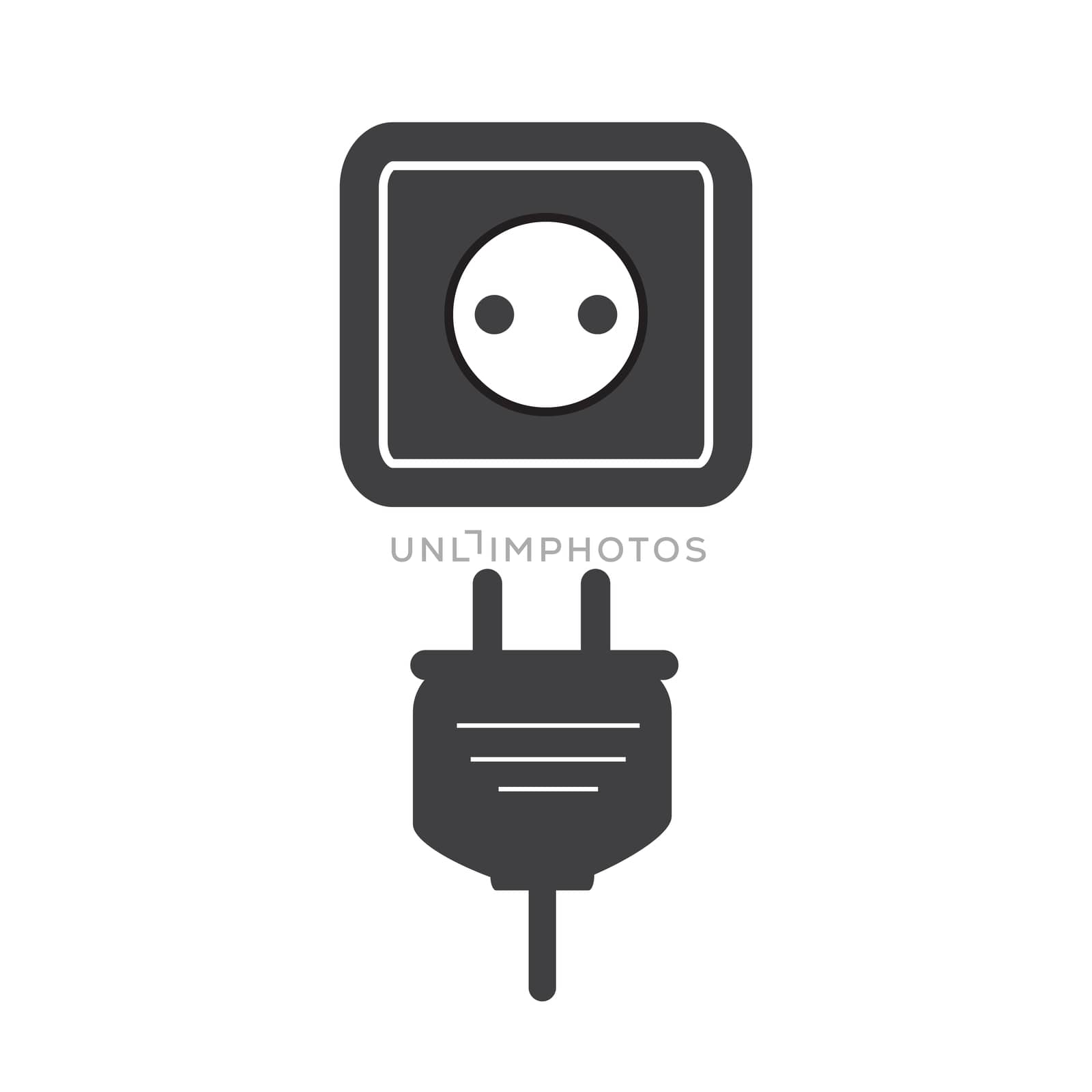 plug socket icon on white background. flat style. plug socket icon for your web site design, logo, app, UI. plug socket symbol. plug socket sign. 