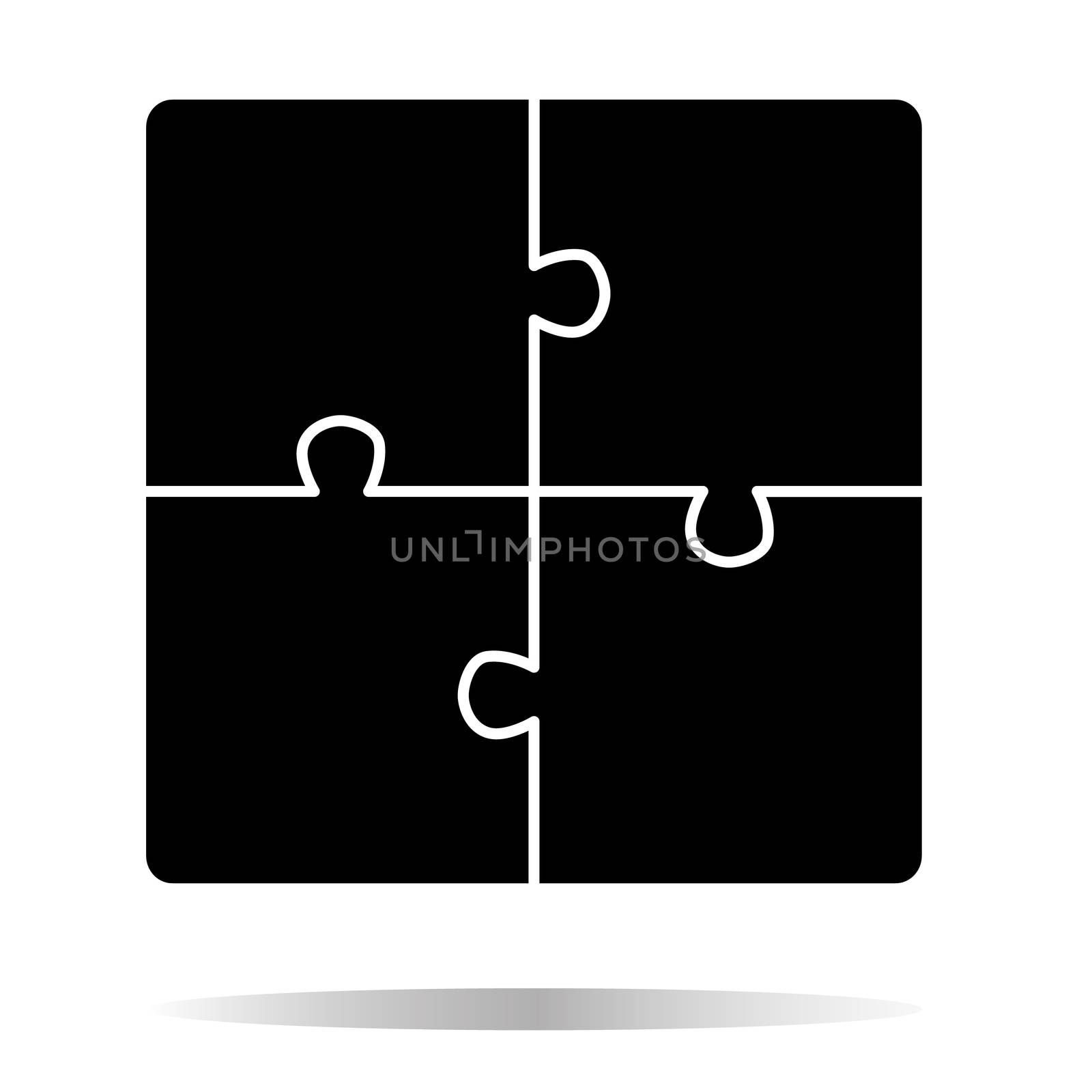 puzzle icon on white background. flat style. puzzle icon for your web site design, logo, app, UI. Creative group symbol. Cooperation sign. 