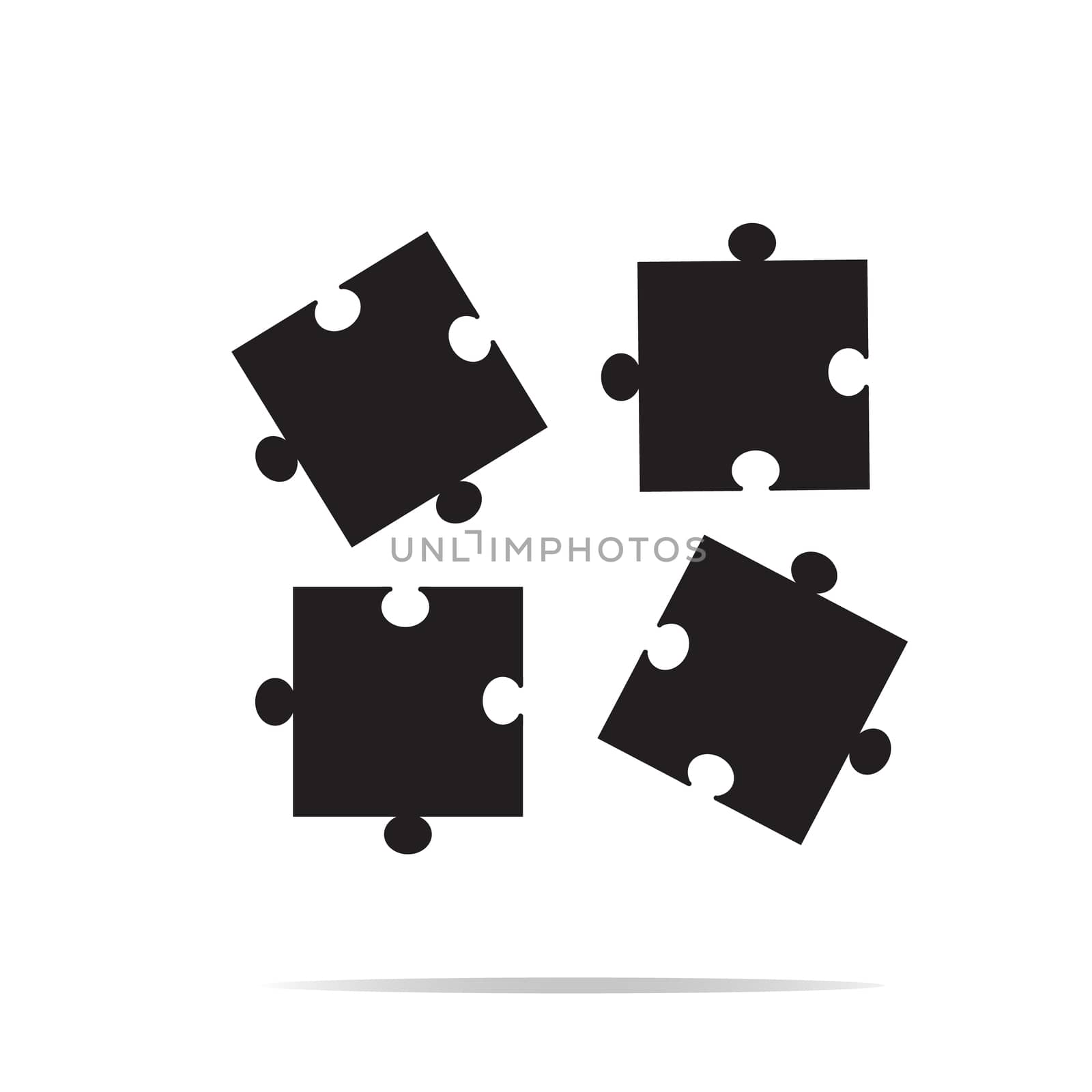 puzzles piece icon on white background. puzzles piece sign. flat design style. 
