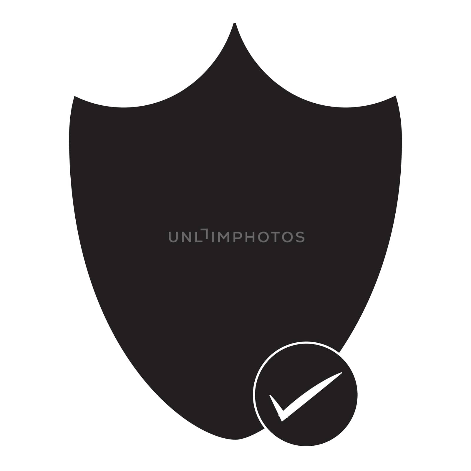 security shield icon on white background. flat style. security s by suthee