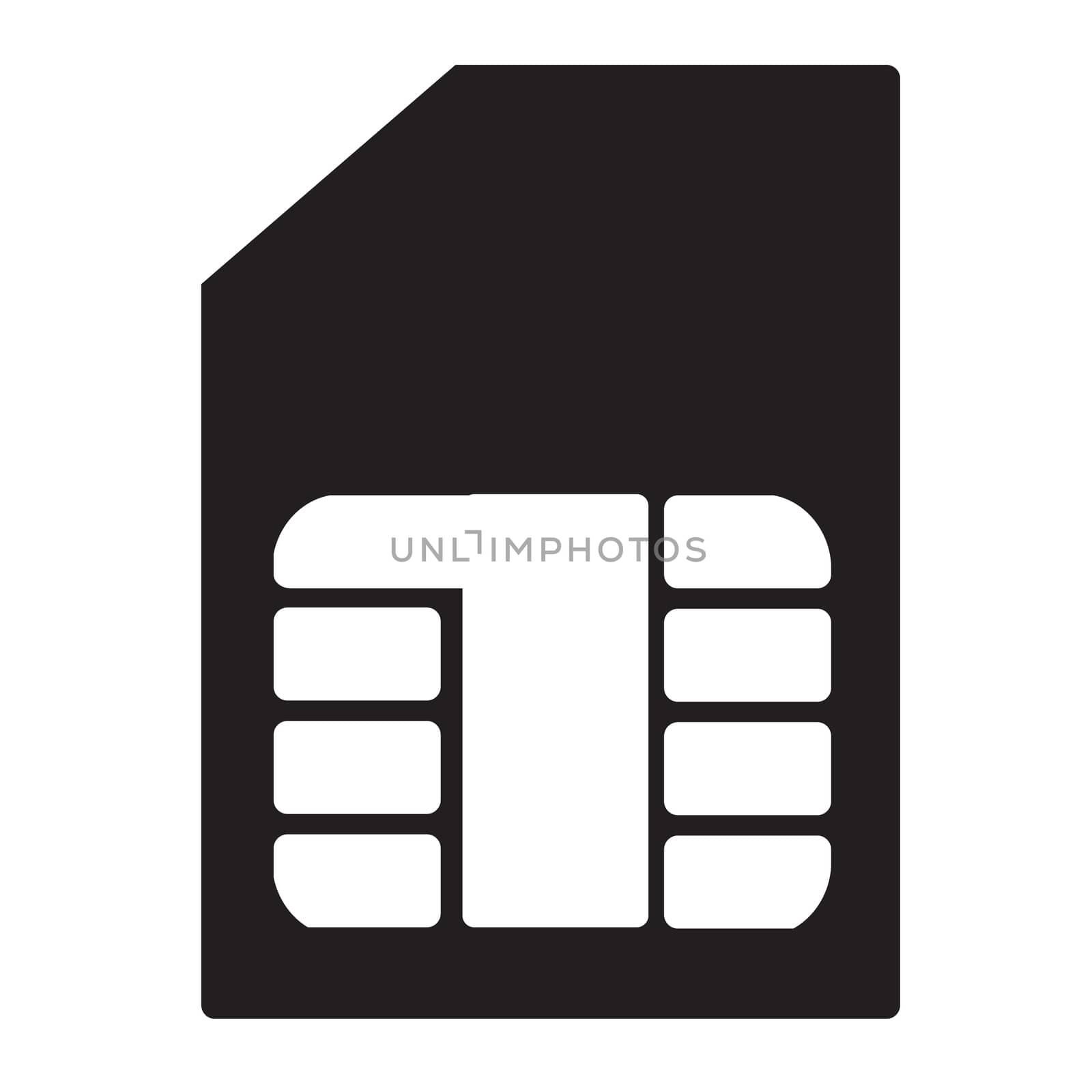 SIM card icon on white background. flat style. SIM card icon for by suthee