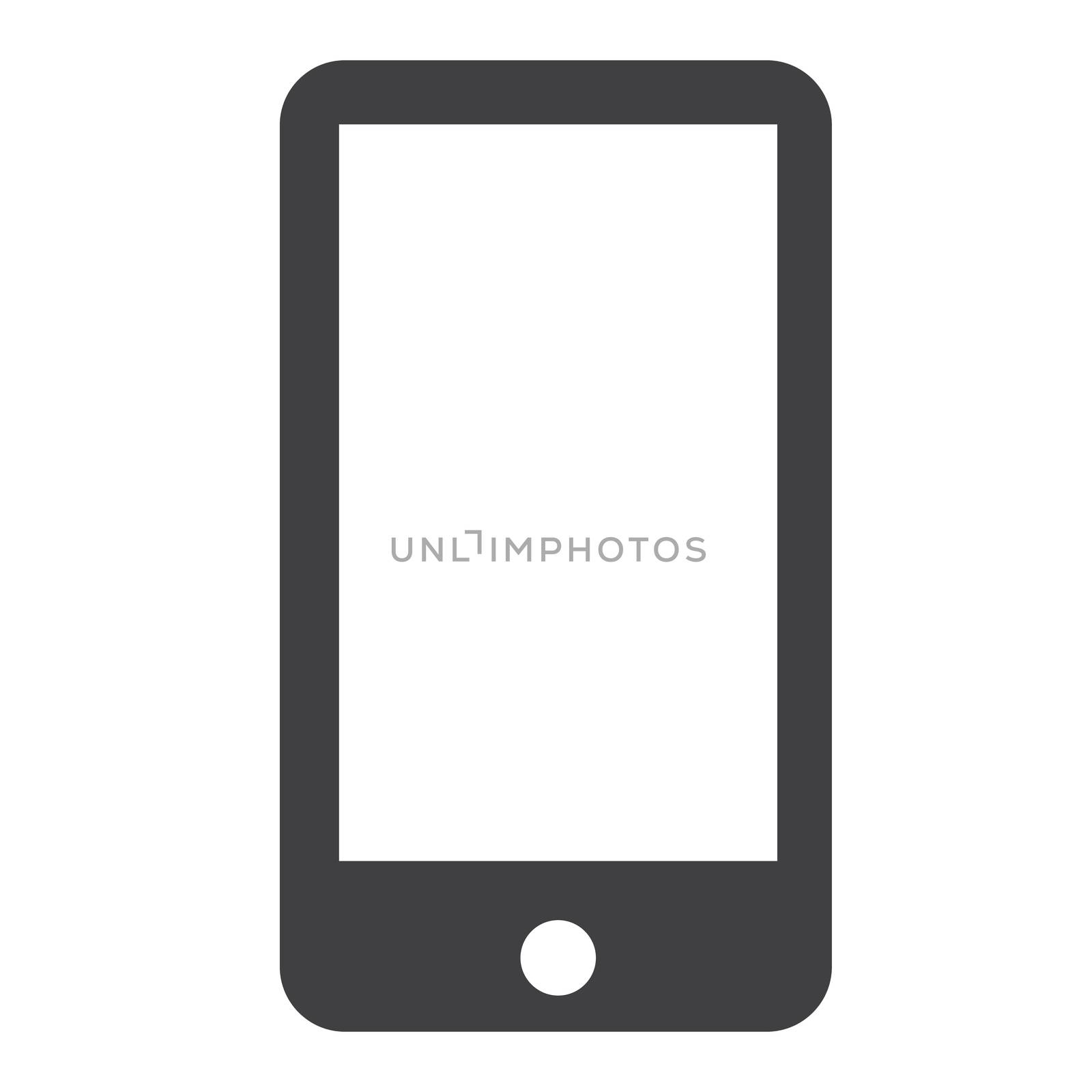 smartphone icon on white background. flat style. smartphone icon by suthee