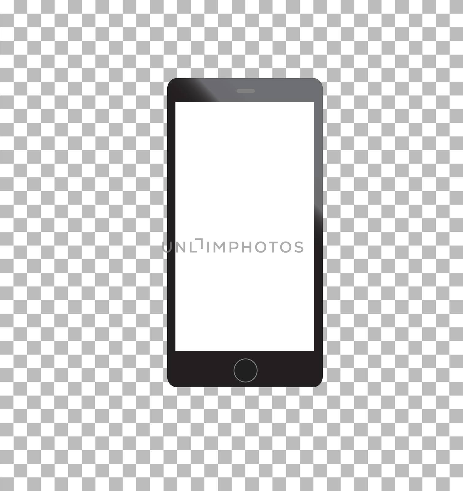 mockup phone black color front view on transparent background. flat style. mockup phone black color icon for your web site design, logo, app, UI. mockup phone black color symbol. 

