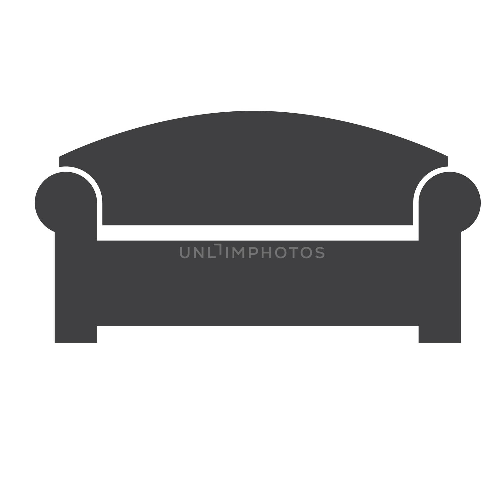 sofa icon on white background. flat style. sofa icon for your we by suthee