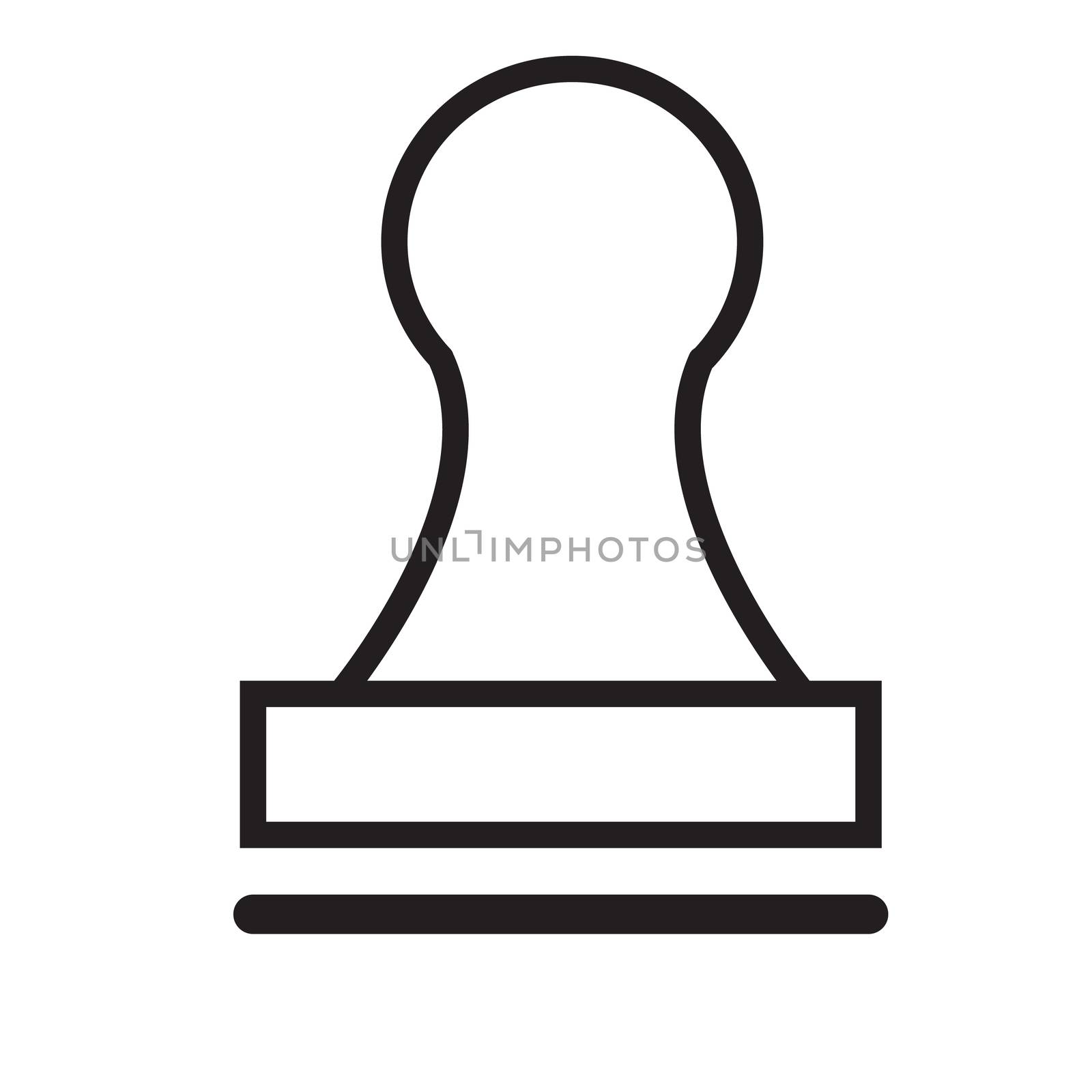 stamp icon on white background. stamp sign. flat design style.  by suthee