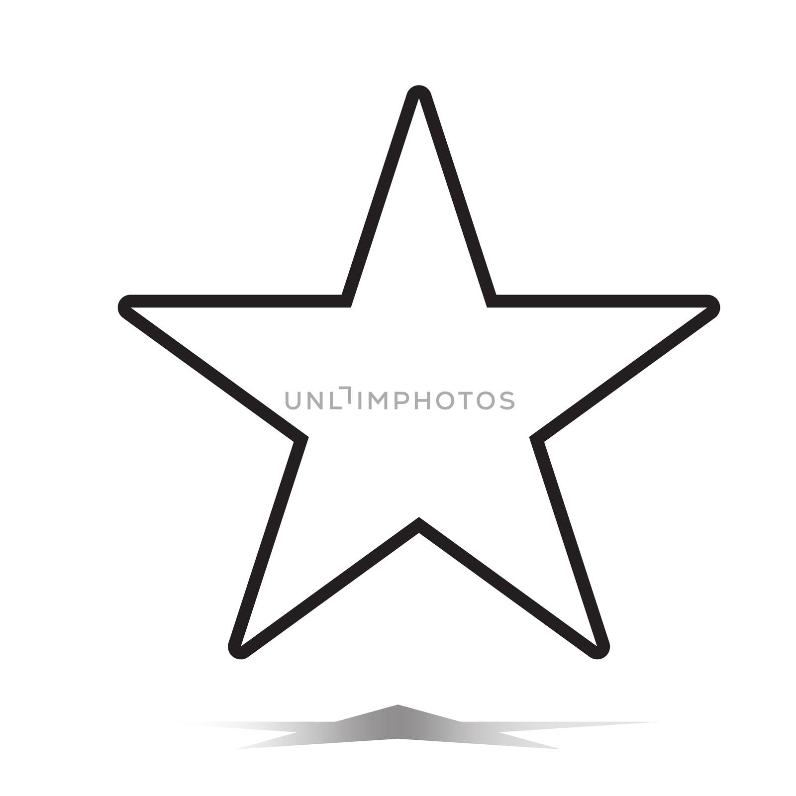 star icon flat, star icon on white background. star sign. by suthee