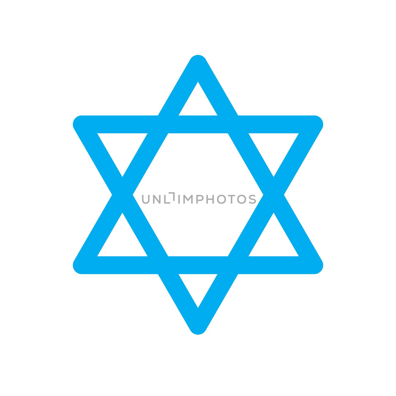 Star of David Icon on white background. Star of David sign. flat style. Star of David icon for your web site design, logo, app, UI.