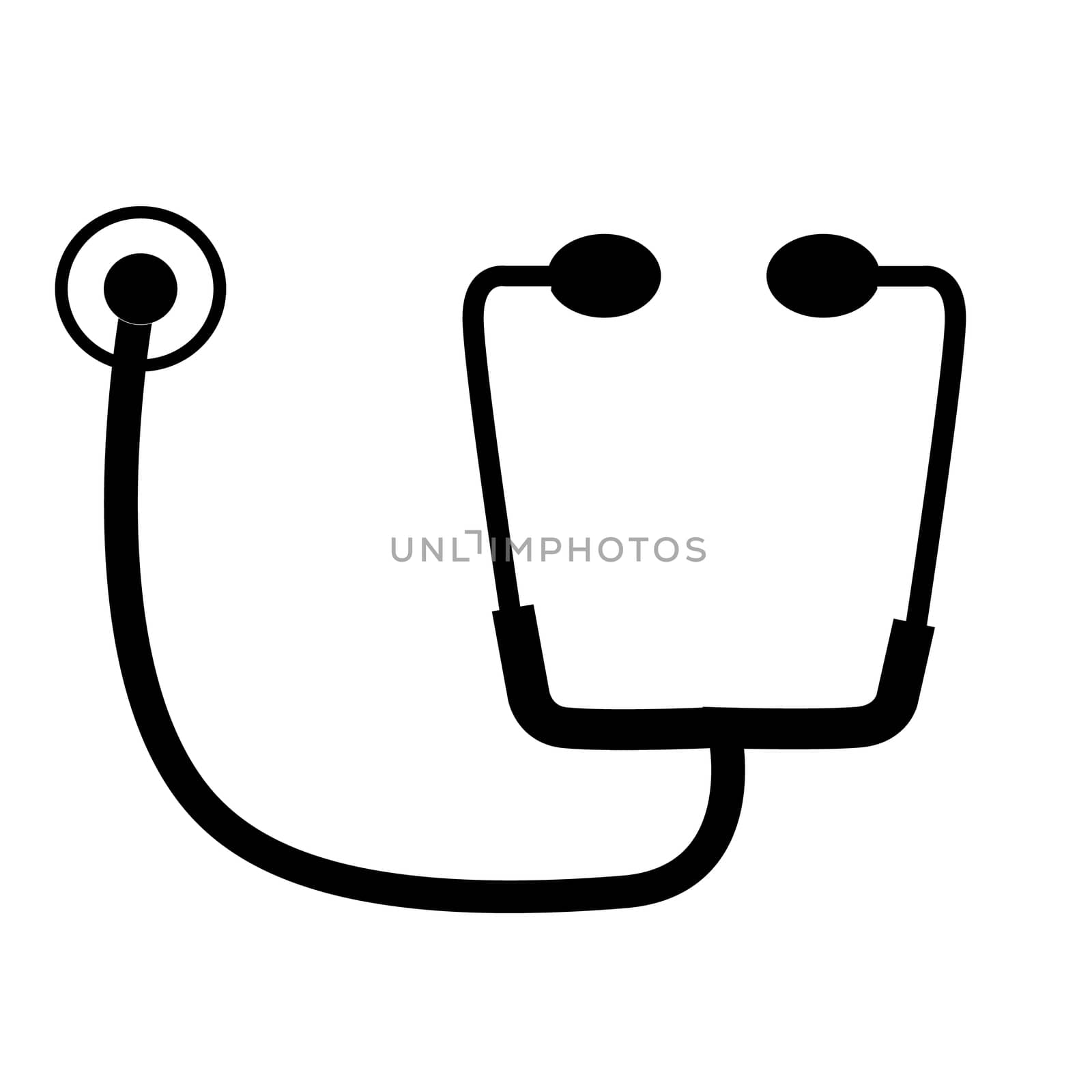 Stethoscope icon on white background. flat style. Stethoscope ic by suthee