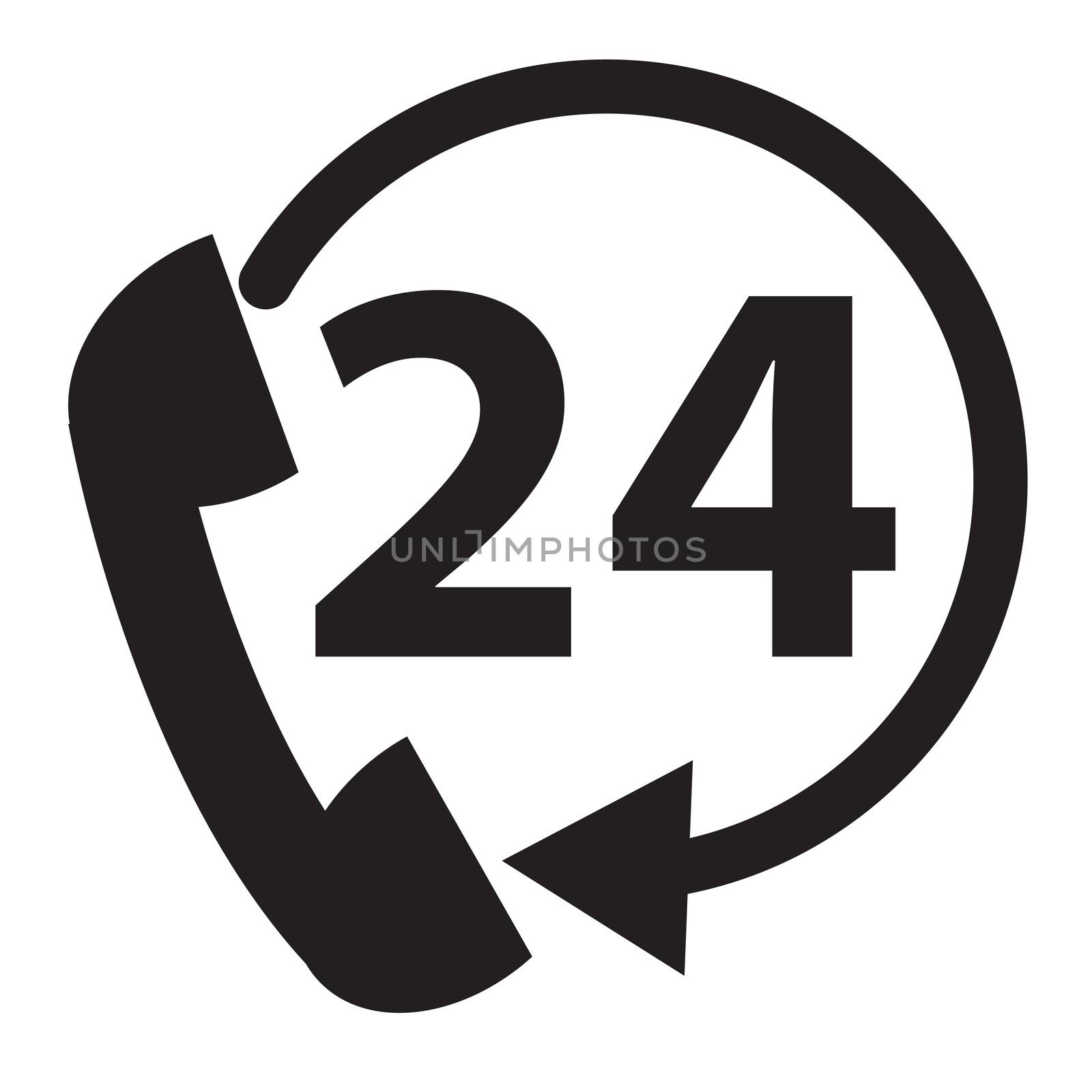 telephone support icon on white background. telephone support symbol. flat style. telephone support for your web site design, logo, app, UI.
