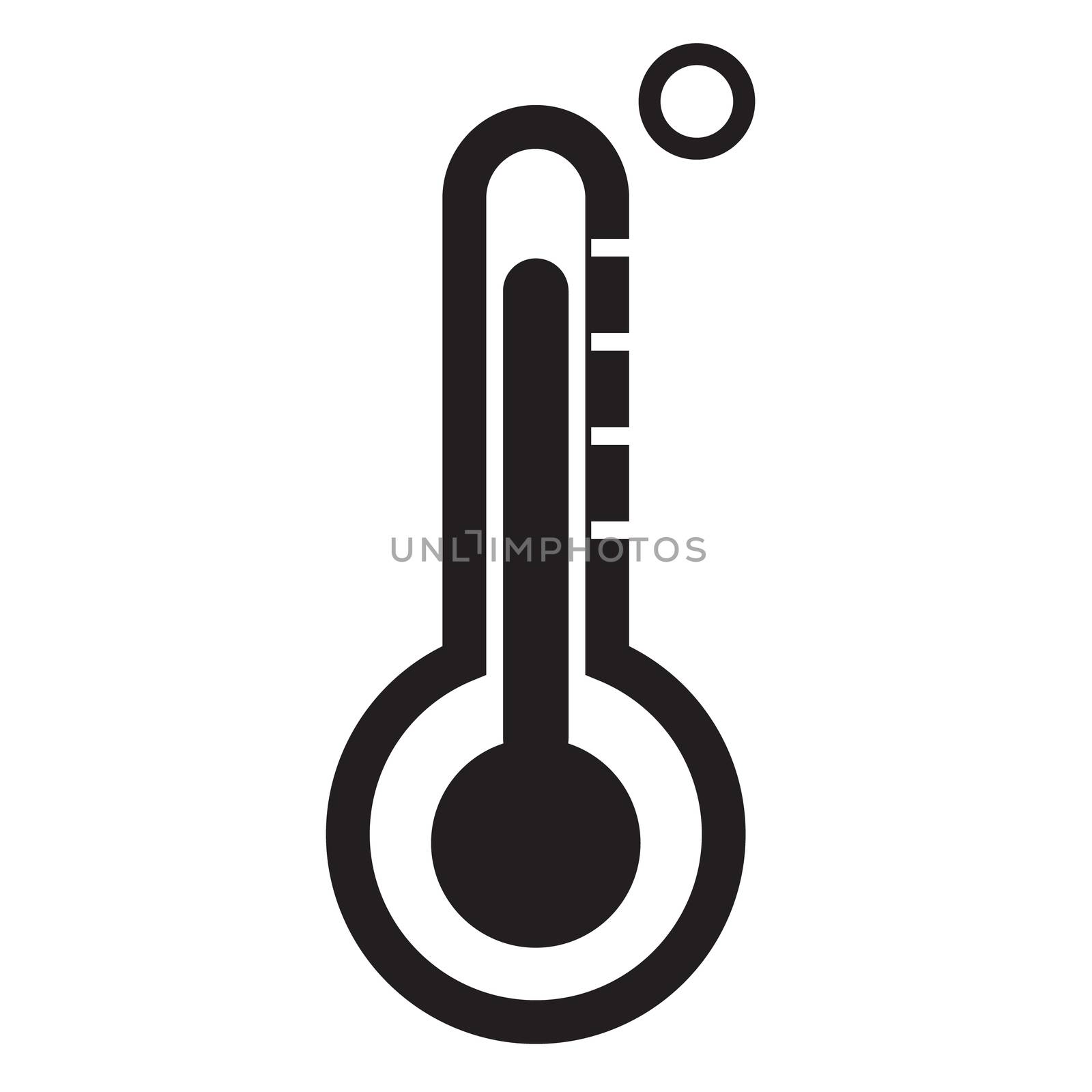thermometer icon on white background. flat style.thermometer ico by suthee
