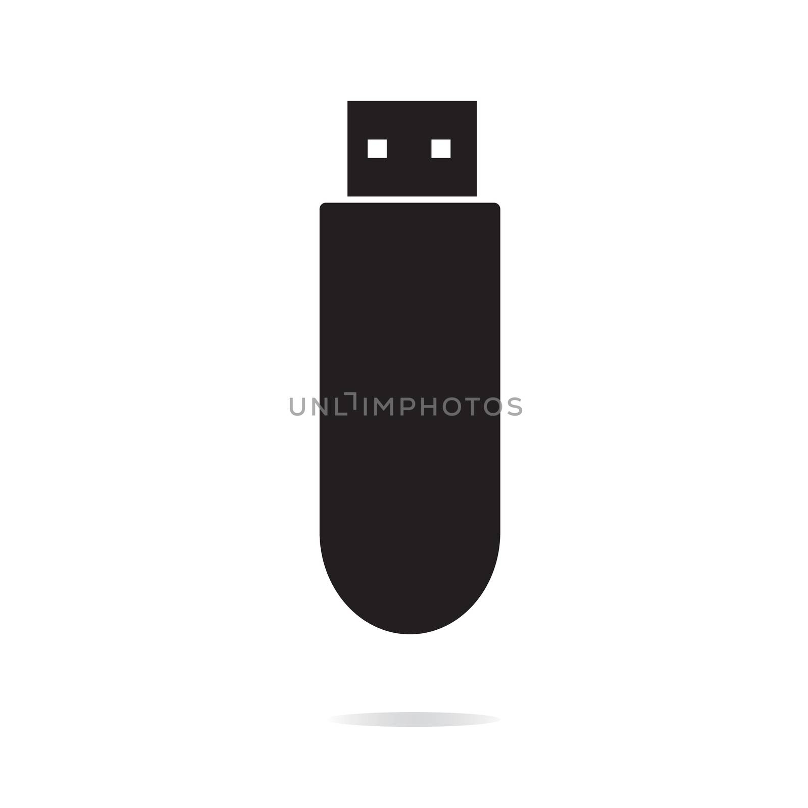 usb flash drive icon on white background. usb flash drive sign.  by suthee