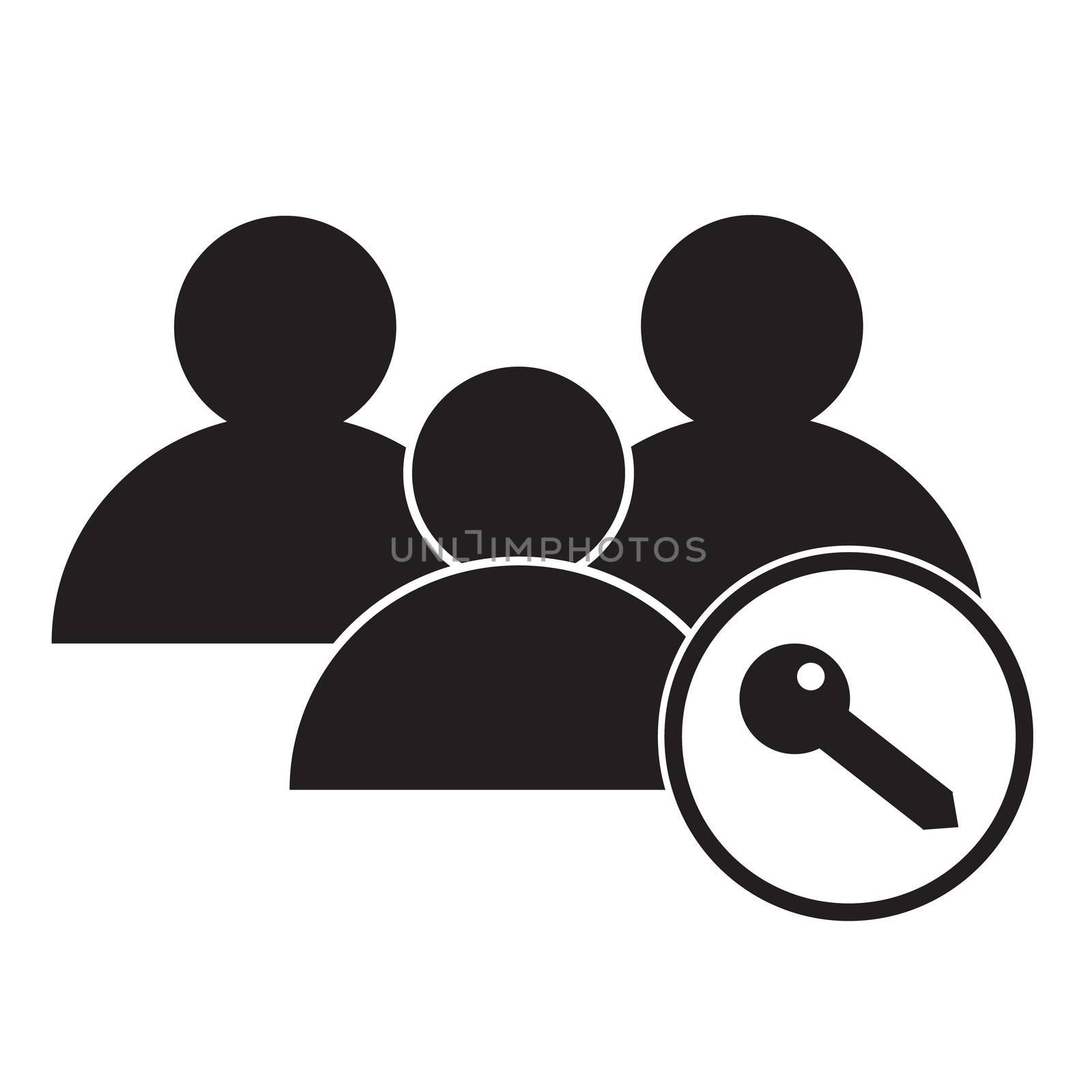user access icon on white background. flat style. user access ic by suthee