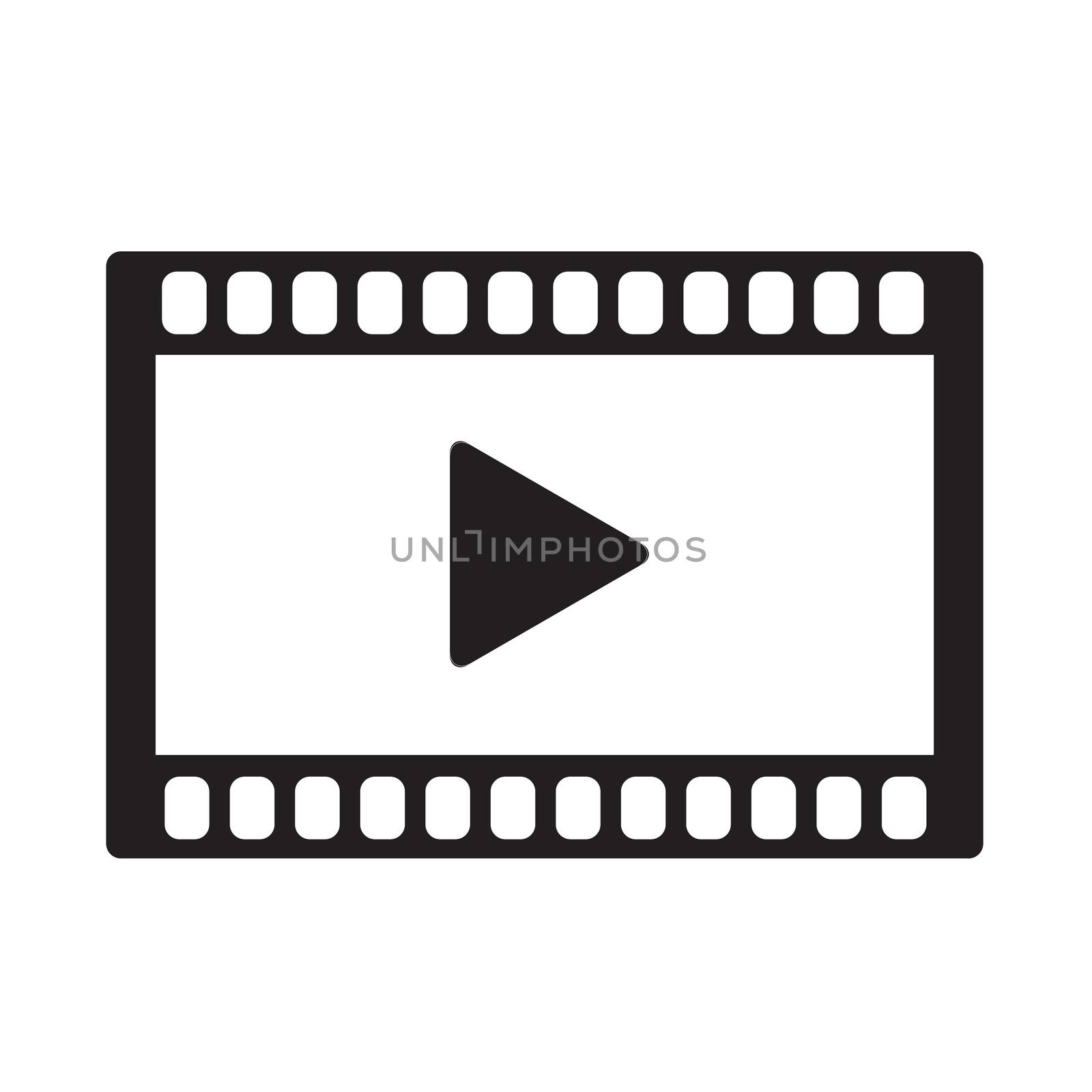 video icon on white background. flat style. video icon for your  by suthee