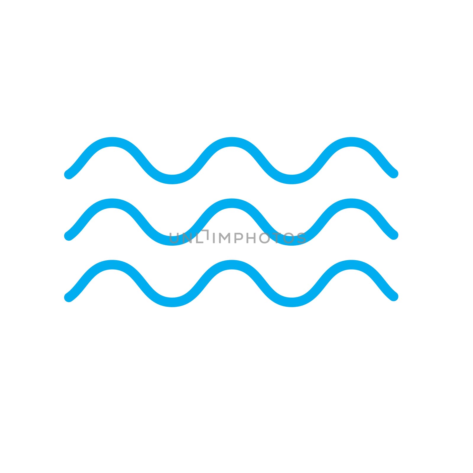 wave icon on white background. flat style. wave icon for your web site design, logo, app, UI. wave symbol. 