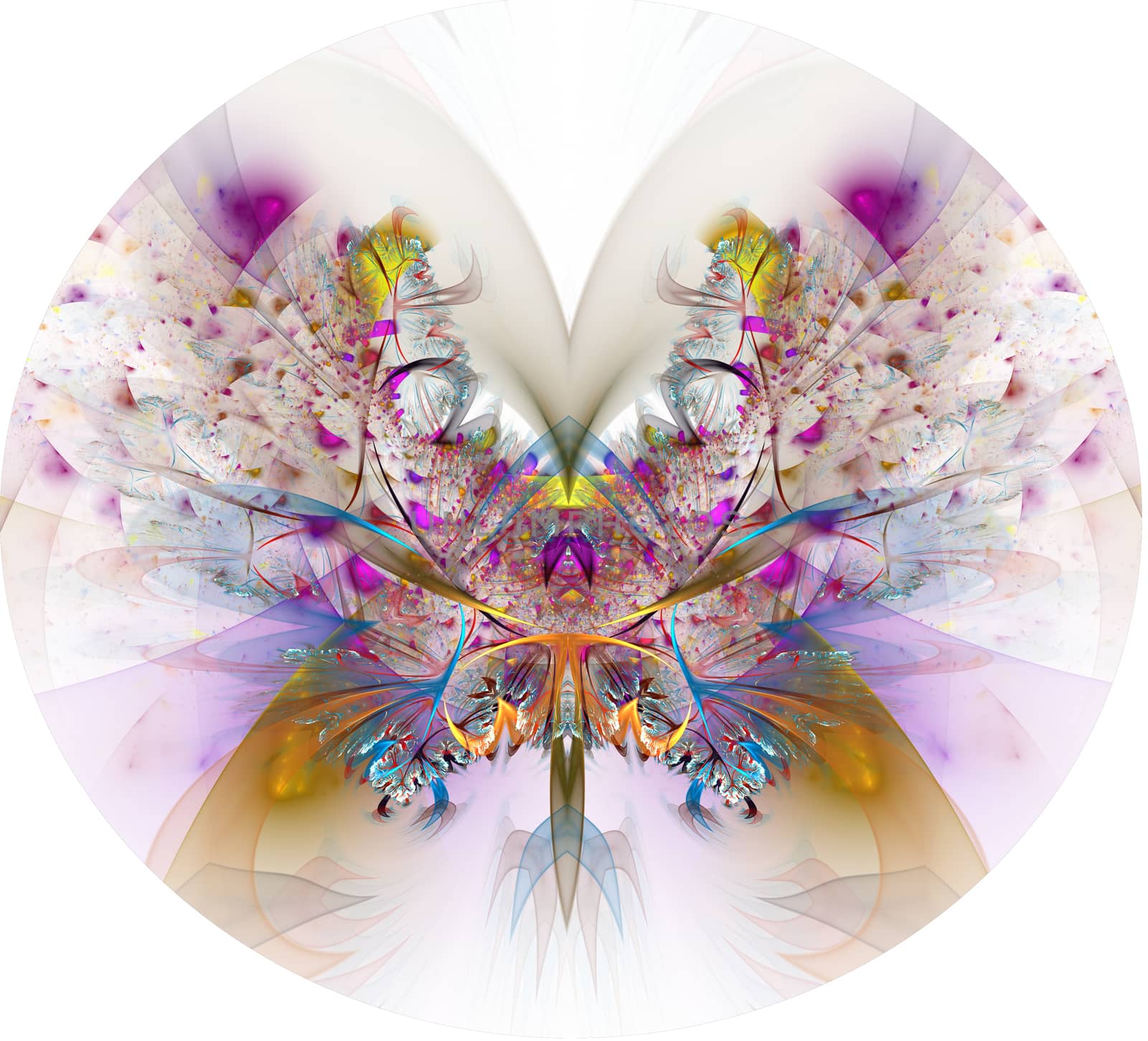 Decorative Butterfly. Abstract fractal background purple Decorative Butterfly. An abstract computer generated modern fractal design on light background. Digital art. Abstract fractal element pattern for your design. Colorful fractal butterfly