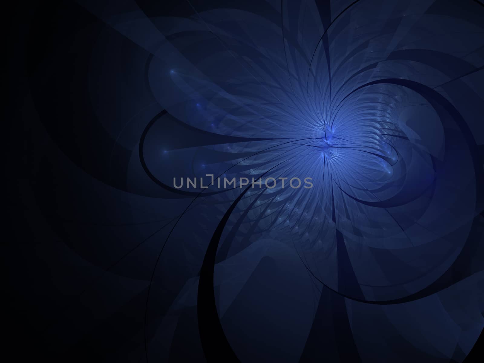 Gentle and soft fractal blue flower computer generated image for logo, design concepts, web, prints, posters. Flower background