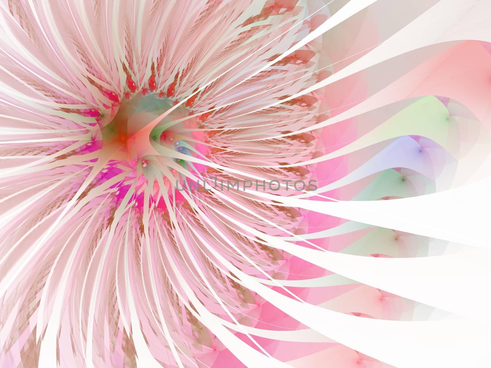 Gentle and soft fractal flowers computer generated image for logo, design concepts, web, prints, posters. Flower background