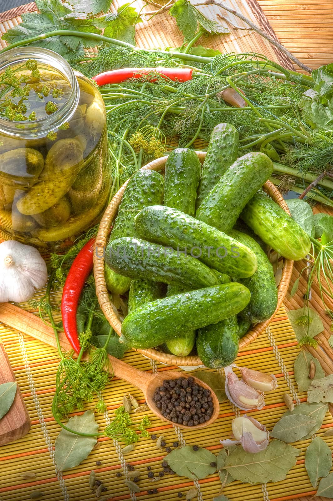 The preparation of gherkin in brine, the ukrainian way