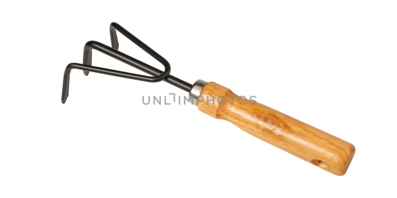 Garden fork isolated on white background with clipping path.