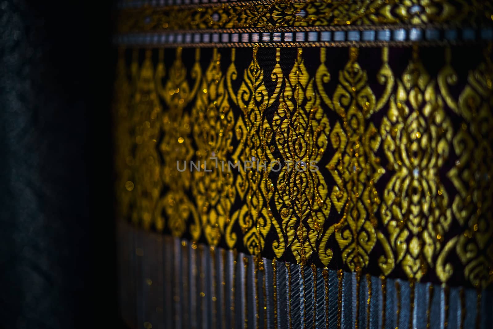 Silk fabric Thai and Asia style textured background it a Traditional silk cloth fabric crumpled in for show and sale in traditional fashion store