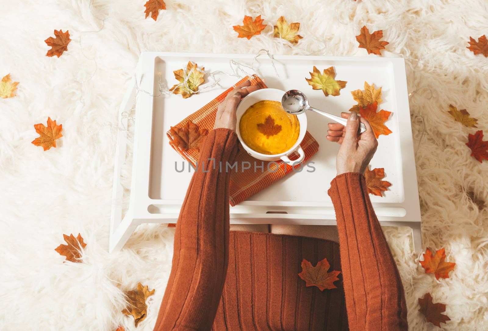 Spiced pumpkin soup in the fall by lovleah