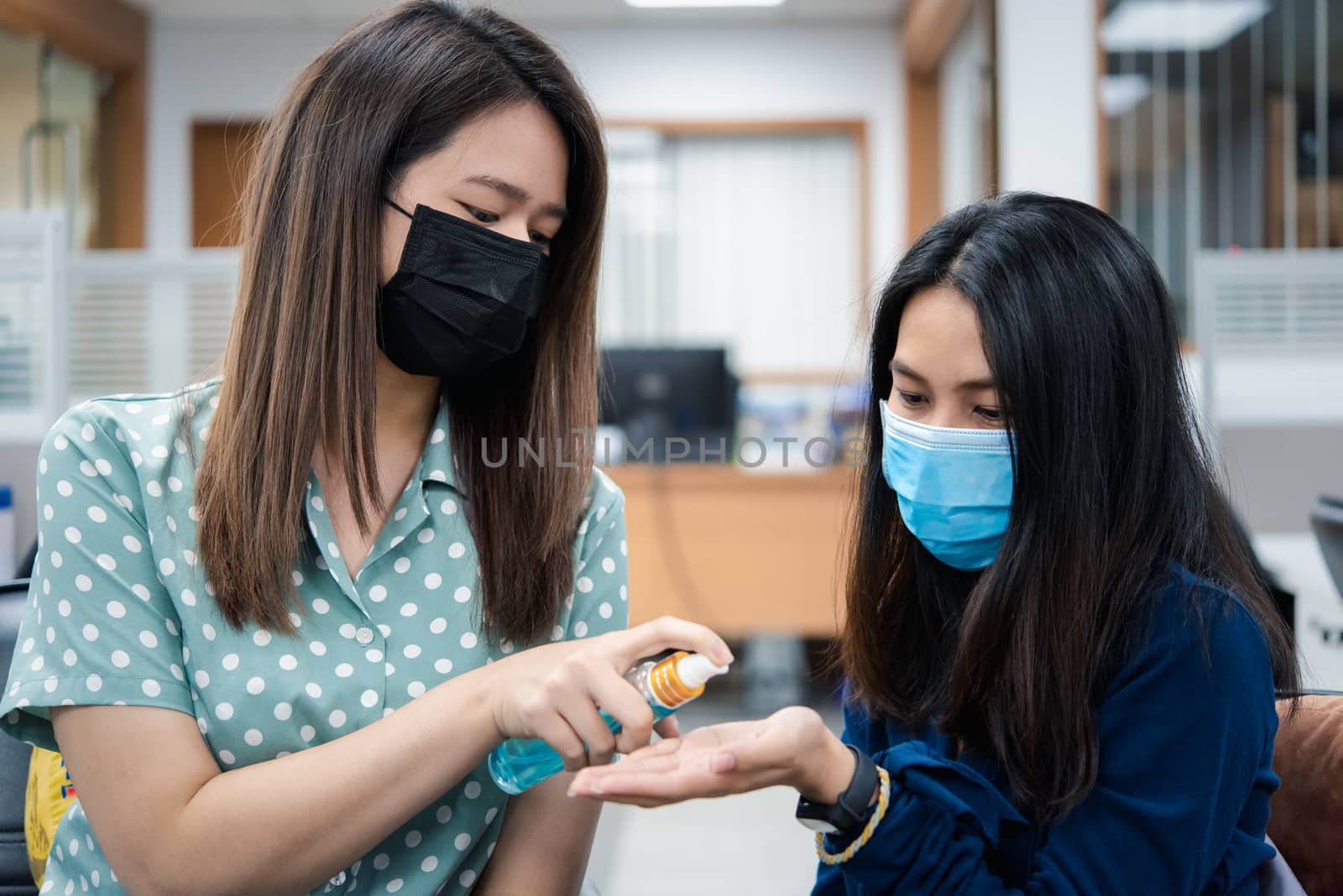 Women wearing mask protection epidemic flu covid19 by PongMoji