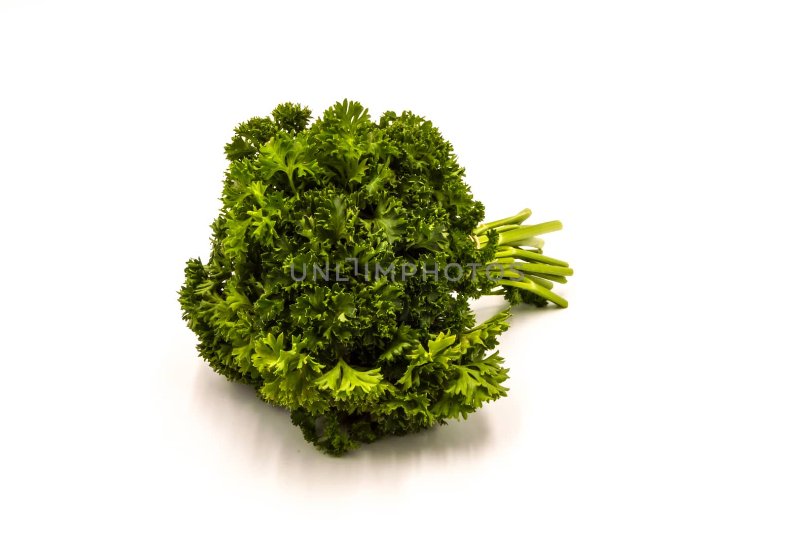 fresh bunch of parsley isolated on white