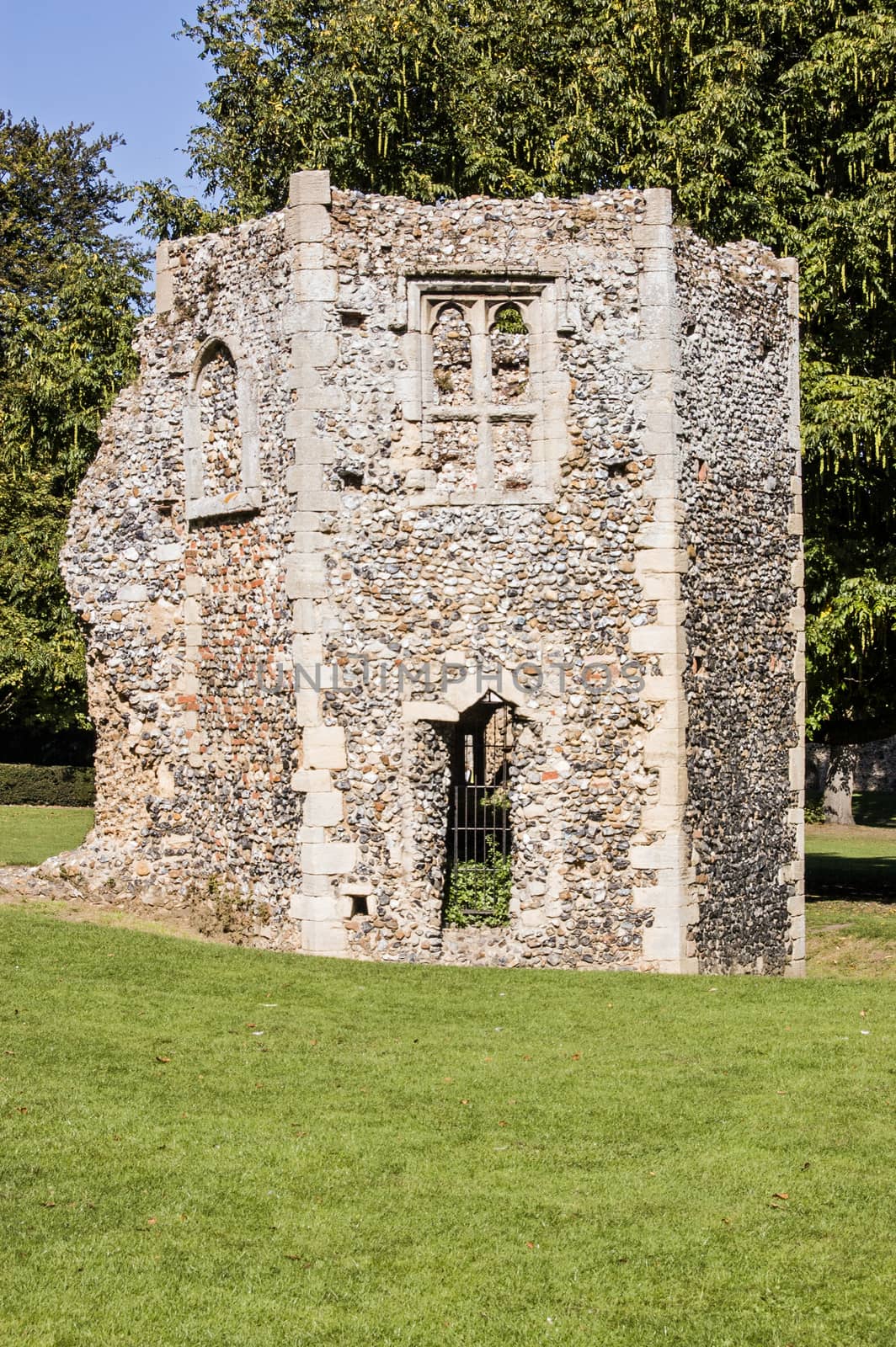 Ruins of the Abbey Dovecote in Bury St Edmunds, Suffolk.
