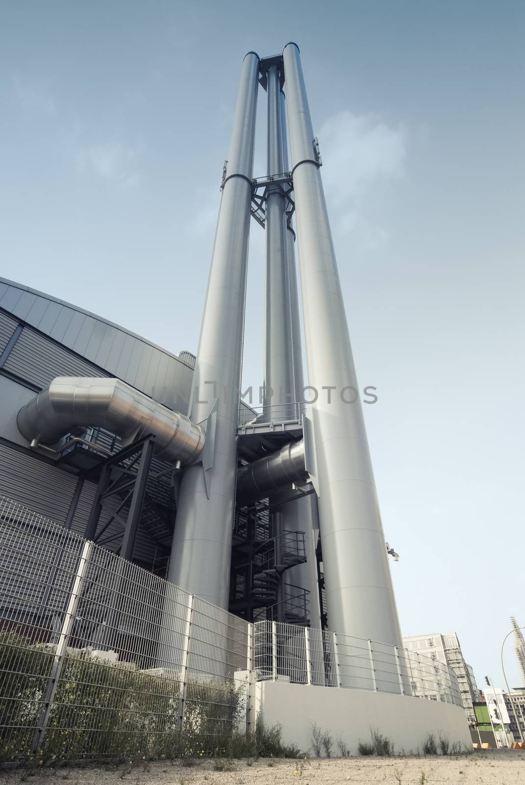 Tall Industrial Chimney. Environment Concept