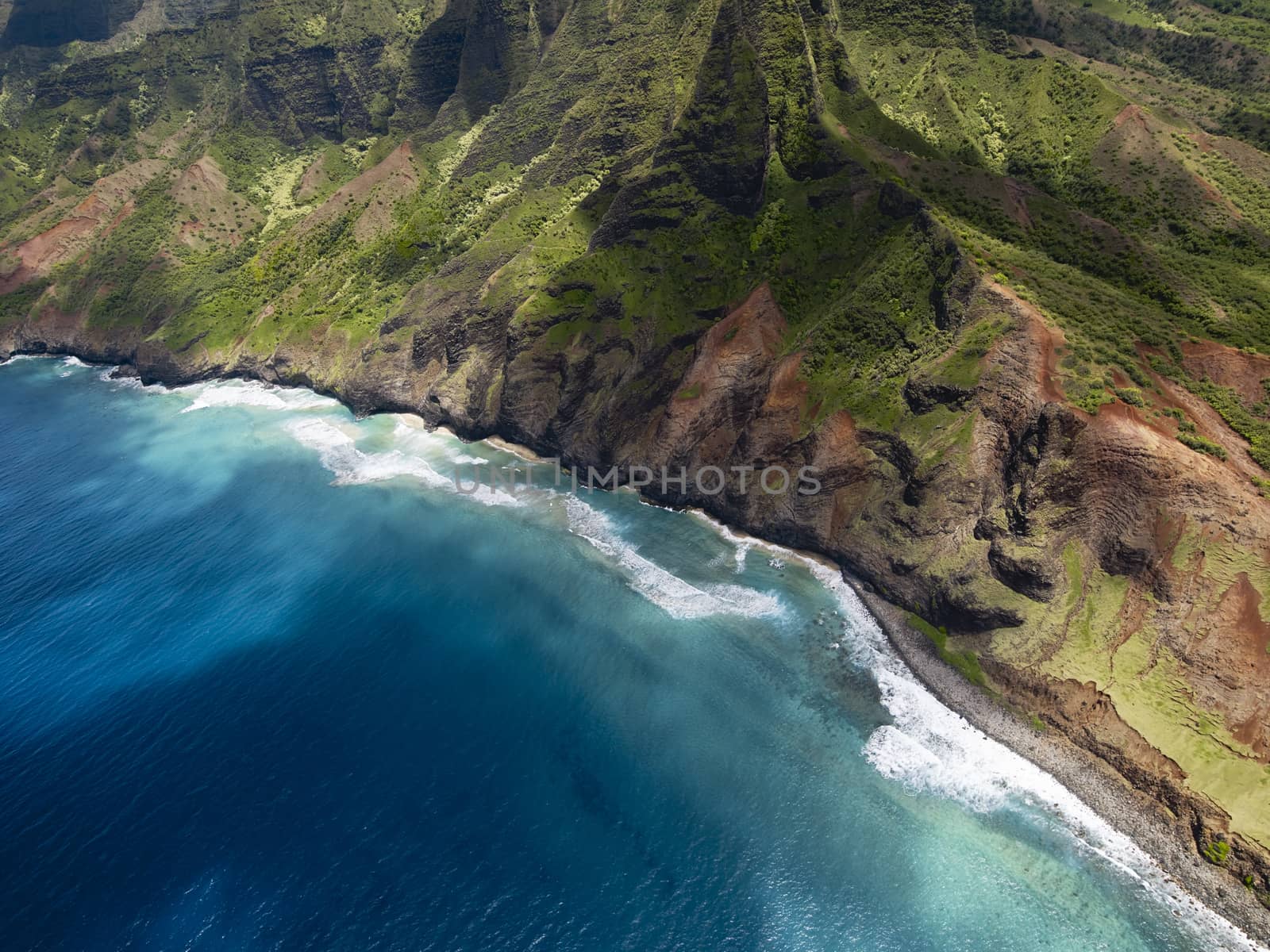 Aerial View Of Na Pali Coast On Kauai Island, Hawaii