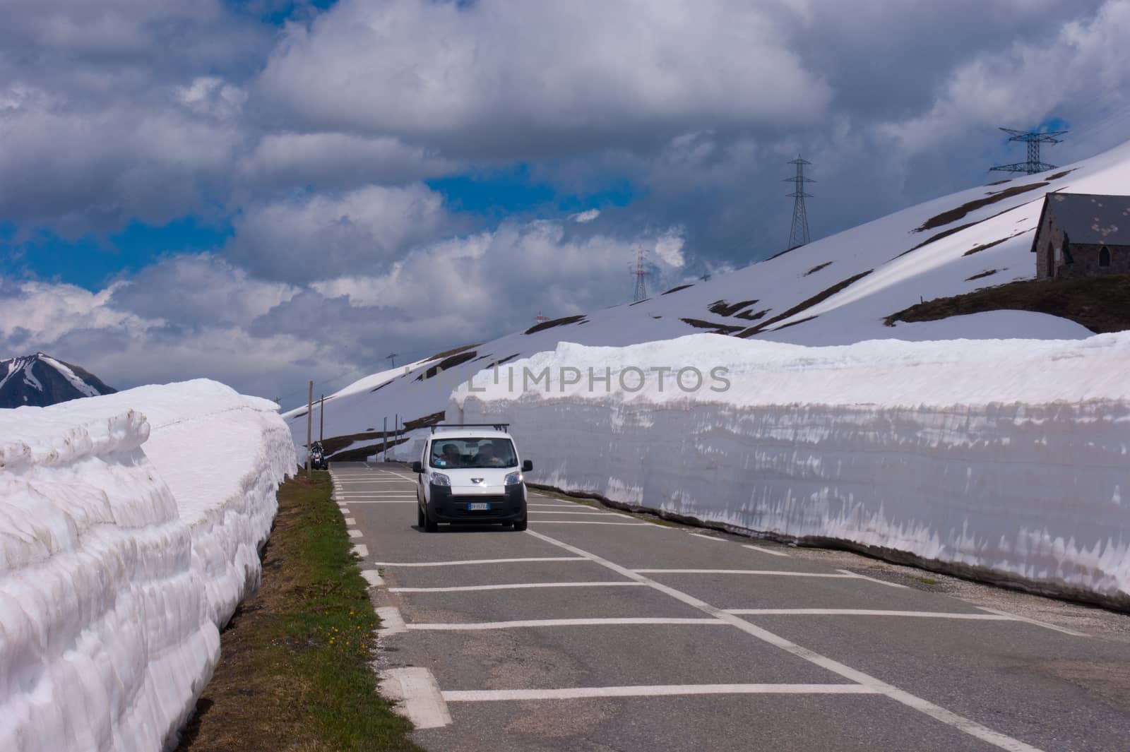col of petit saint bernard,savoie, france