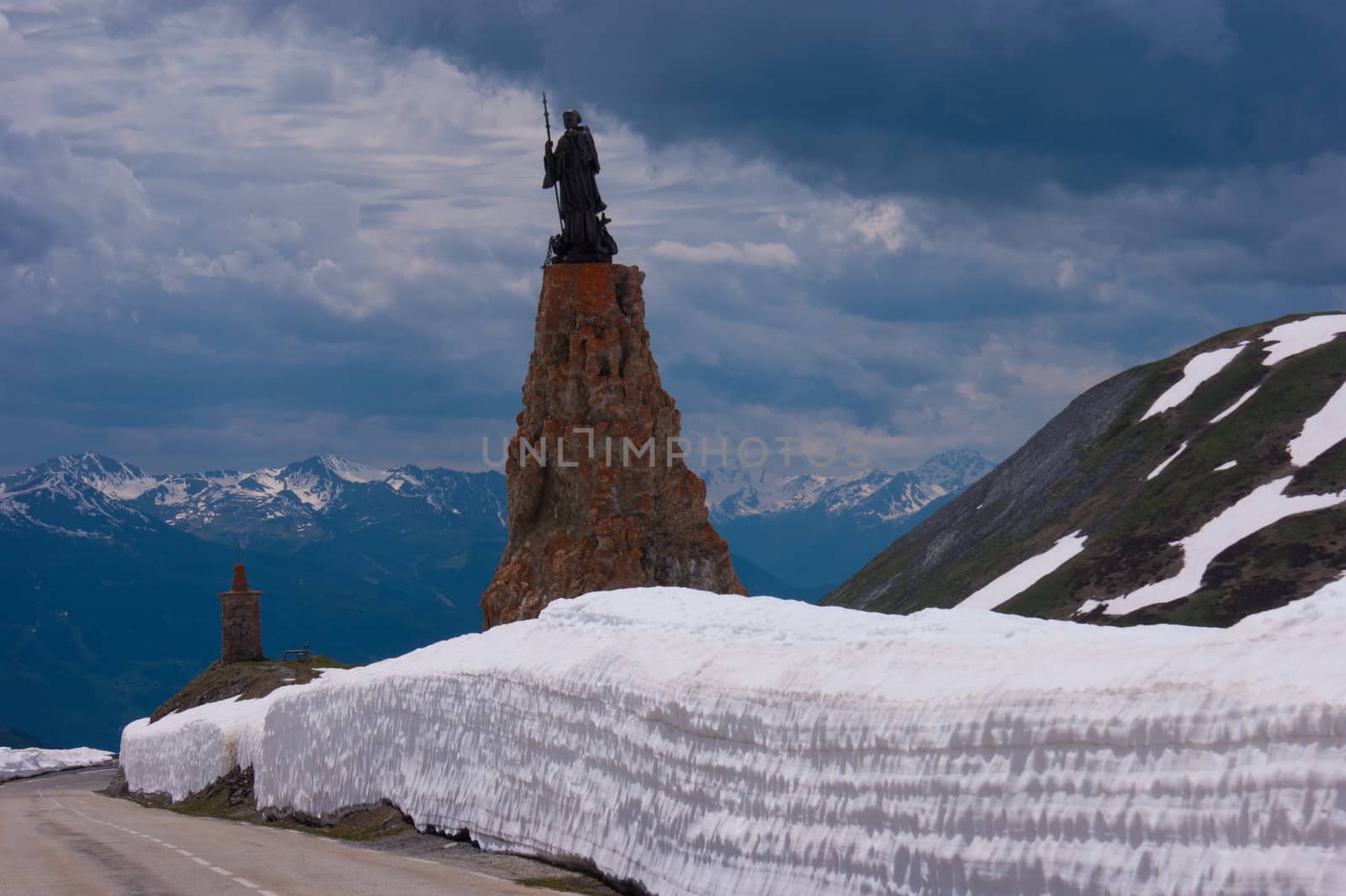col of petit saint bernard,savoie, france