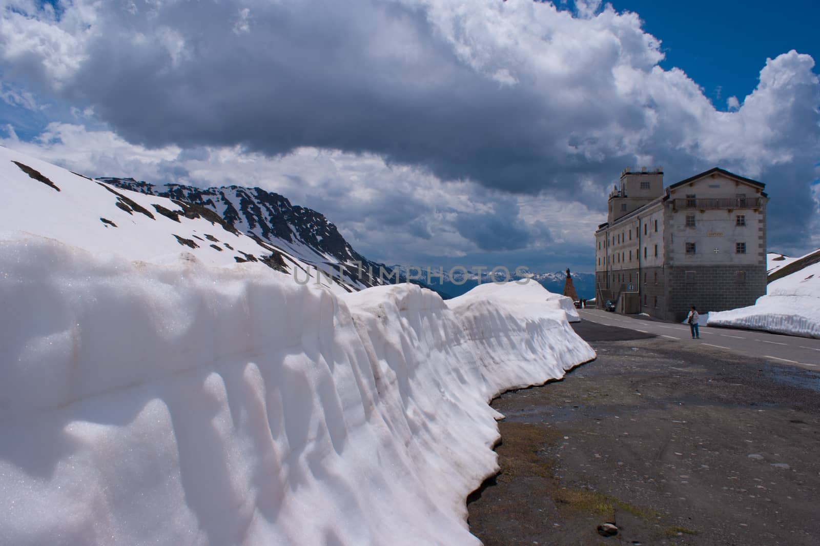 col of petit saint bernard,savoie, france
